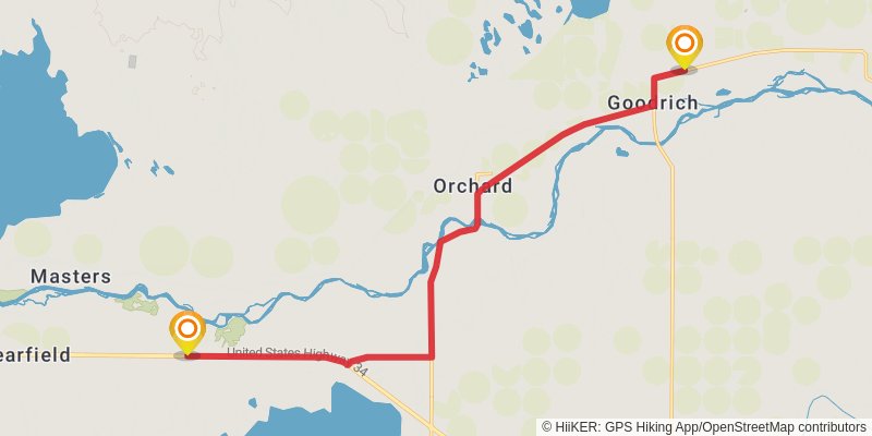 American Discovery Trail North Route stage 213 Map