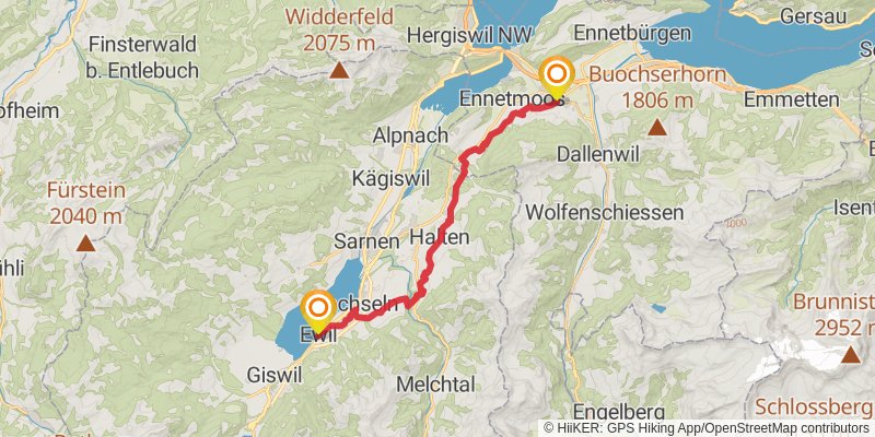 Camino Rankweil-Geneva stage 9 Map