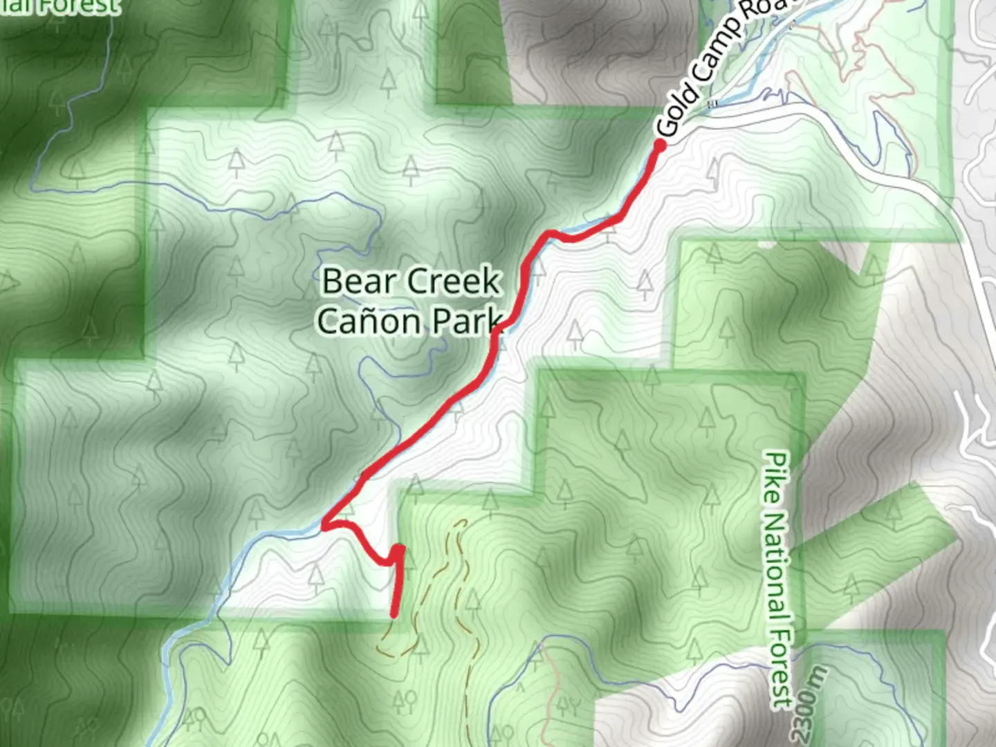 An image depicting the trail High Drive - Bear Creek and its surrounding area.