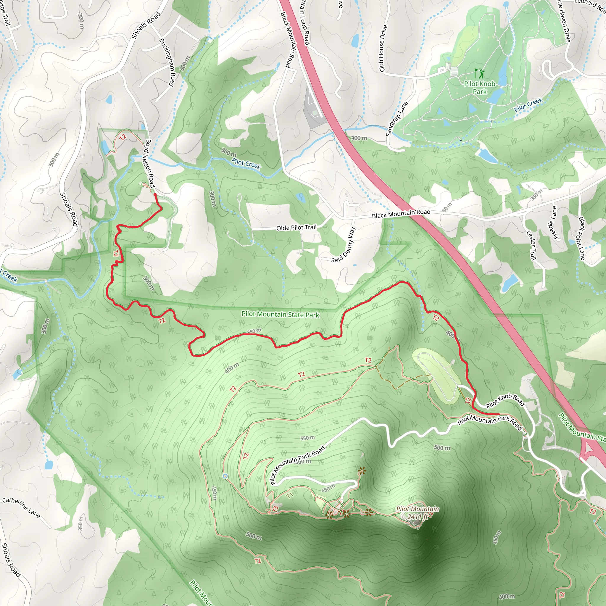 Pilot Creek Trail mobile static map