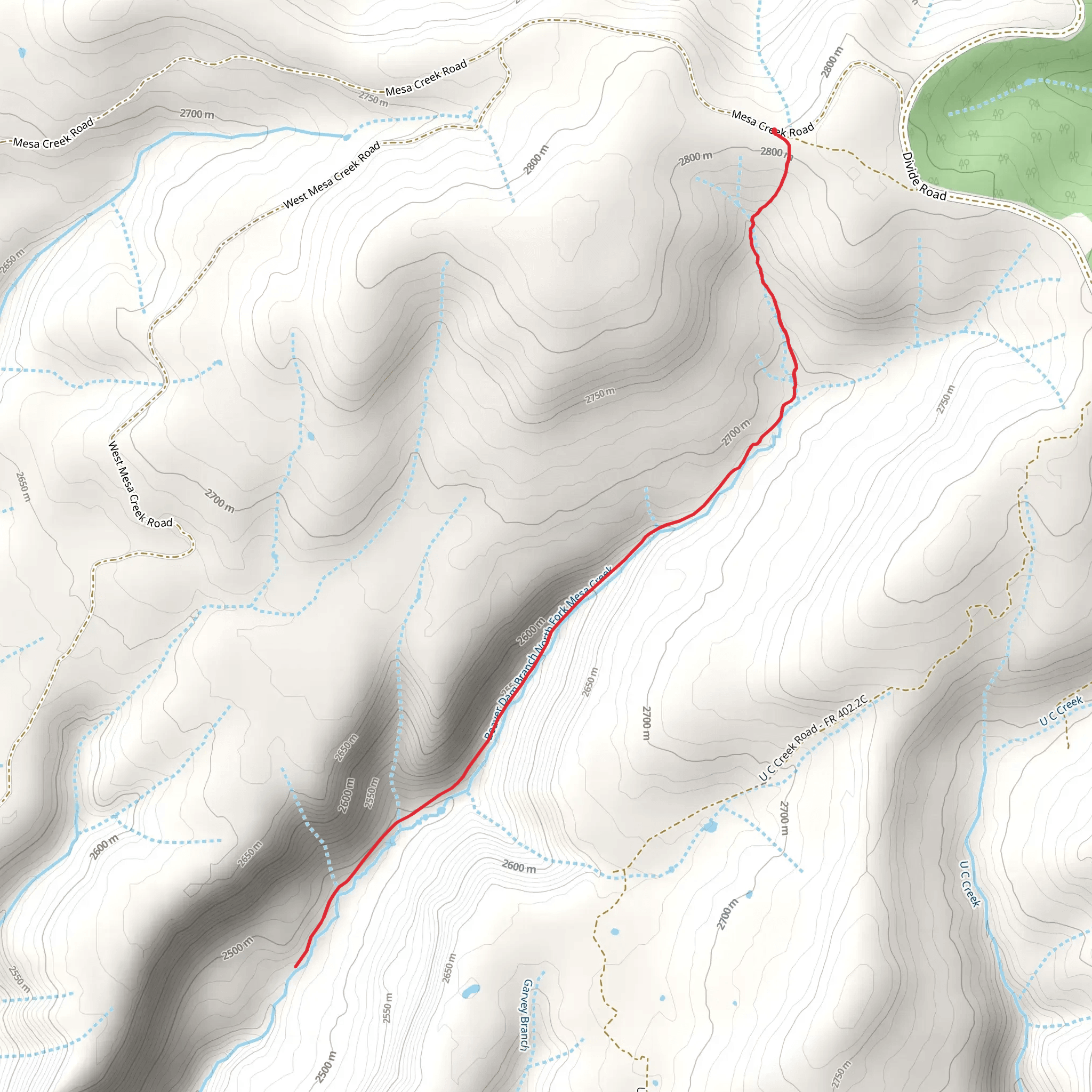 Beaver Dam Trail mobile static map