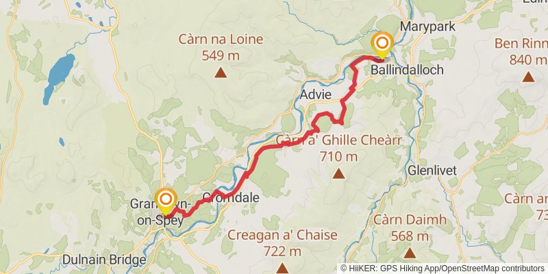 Speyside Way stage 4 Map