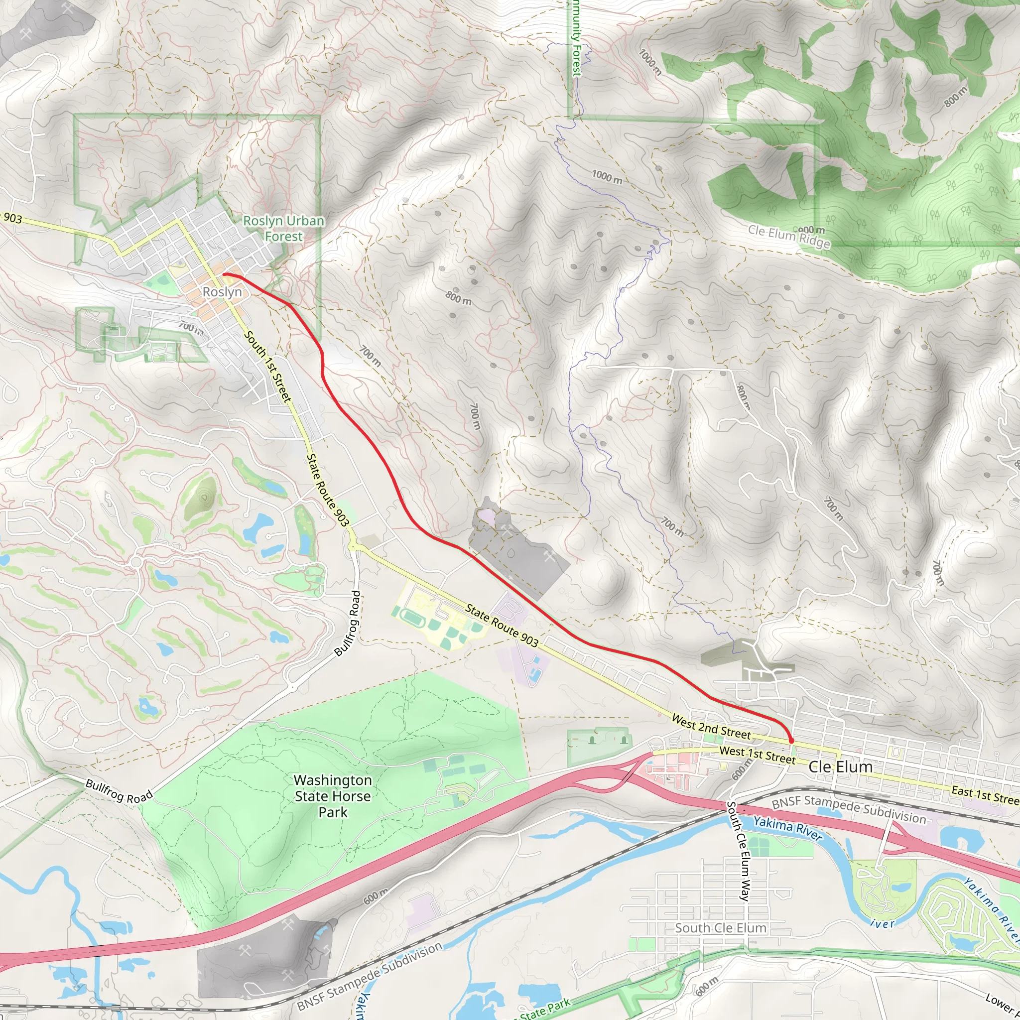 Coal Mines Trail mobile static map