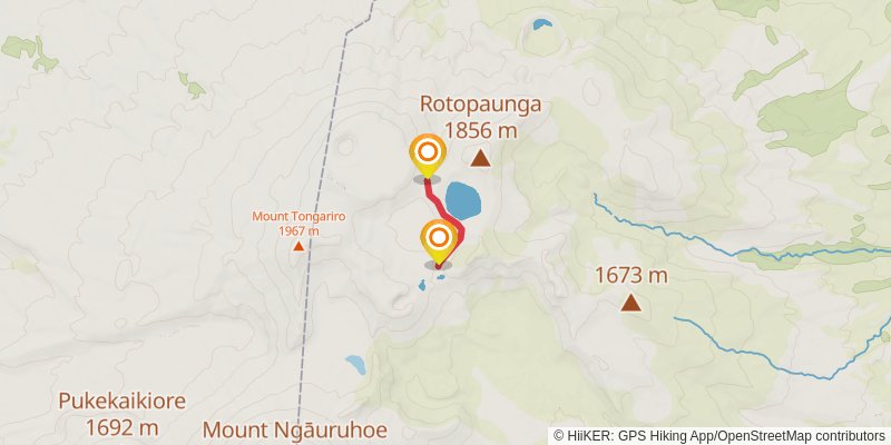 Tongariro Northern Circuit spur 3 Map