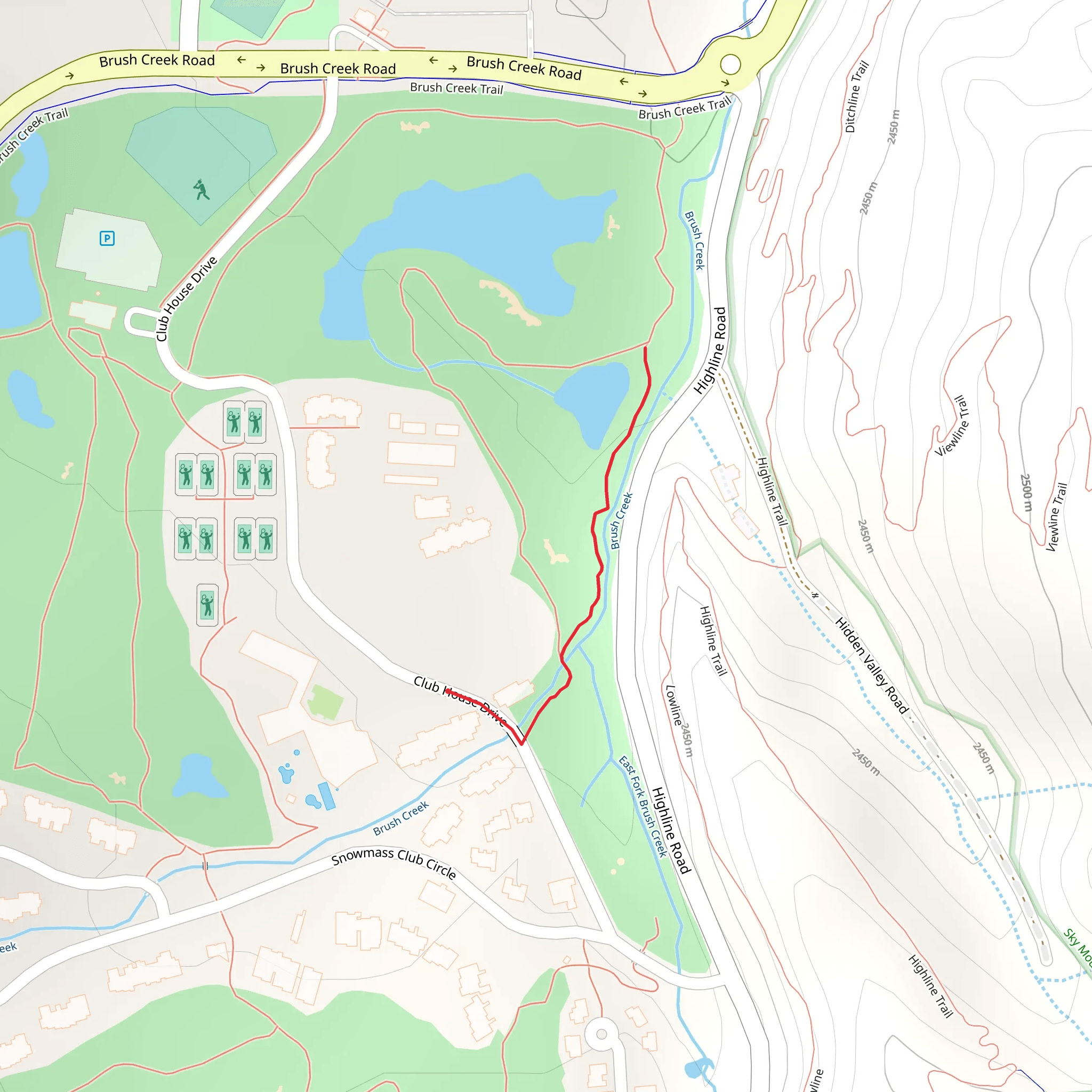 Brush Creek mobile static map