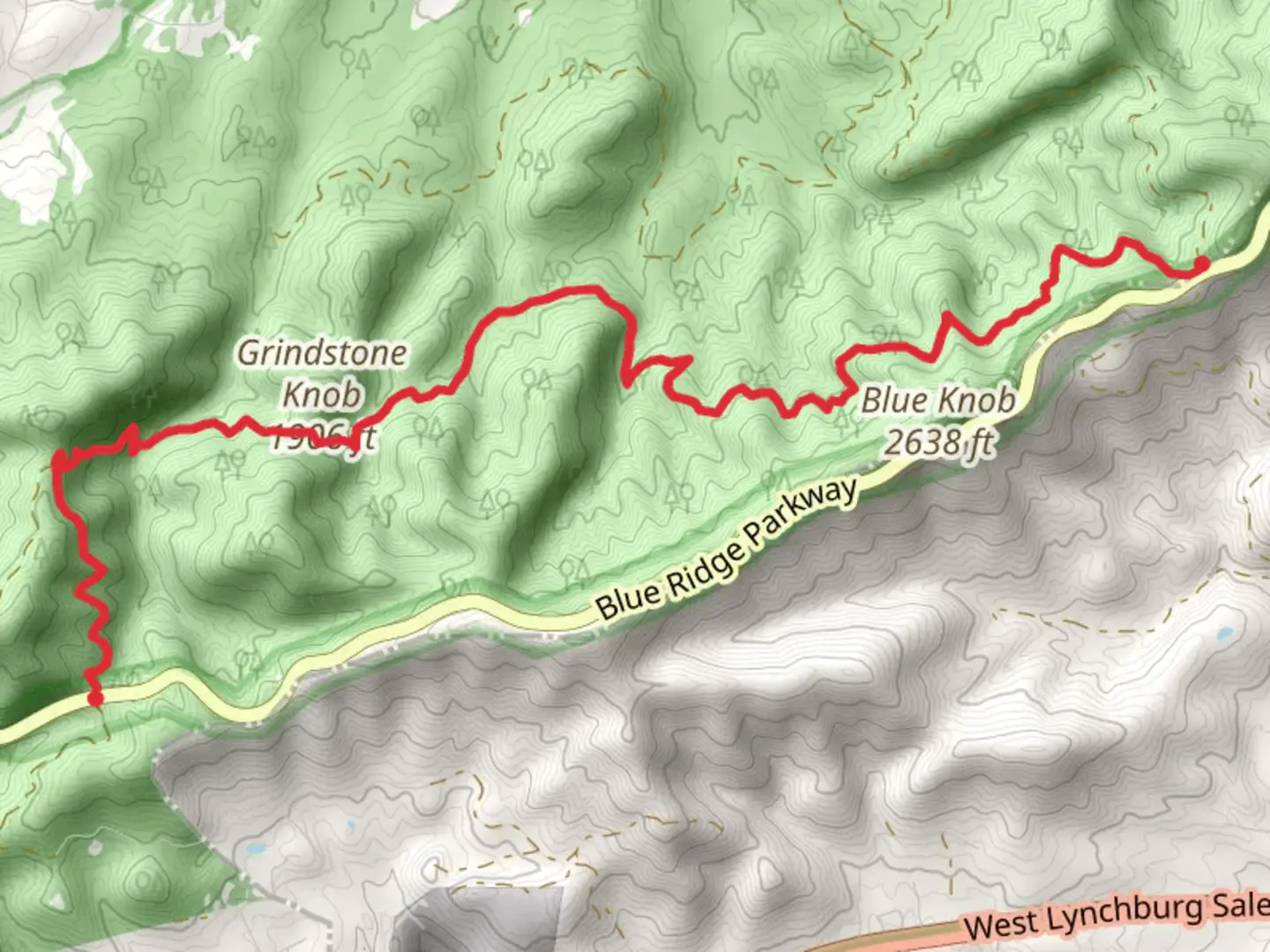 An image depicting the trail Salt Pond Road and Appalachian Trail and its surrounding area.