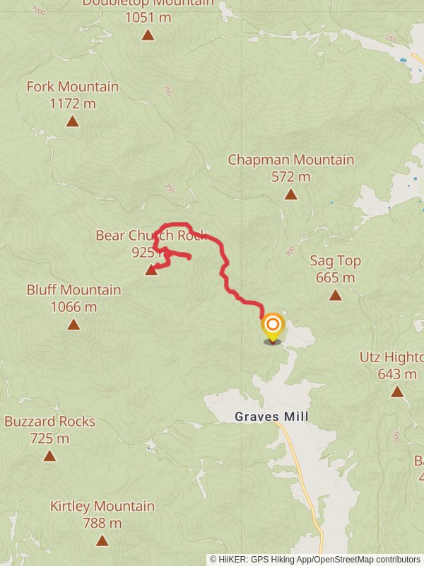 Bear Church Rock via Graves Mill Trail