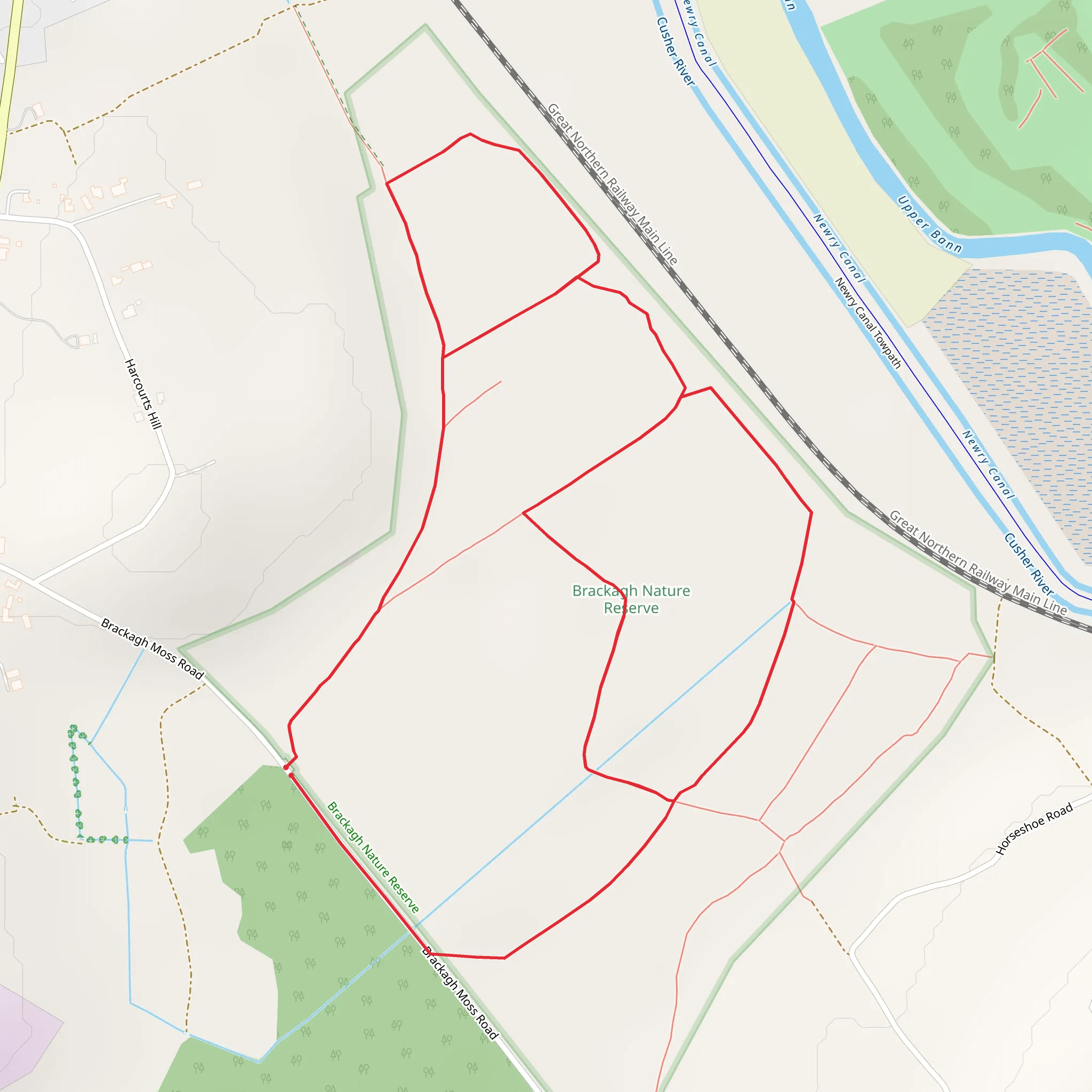 Brackagh Bog Loop mobile static map