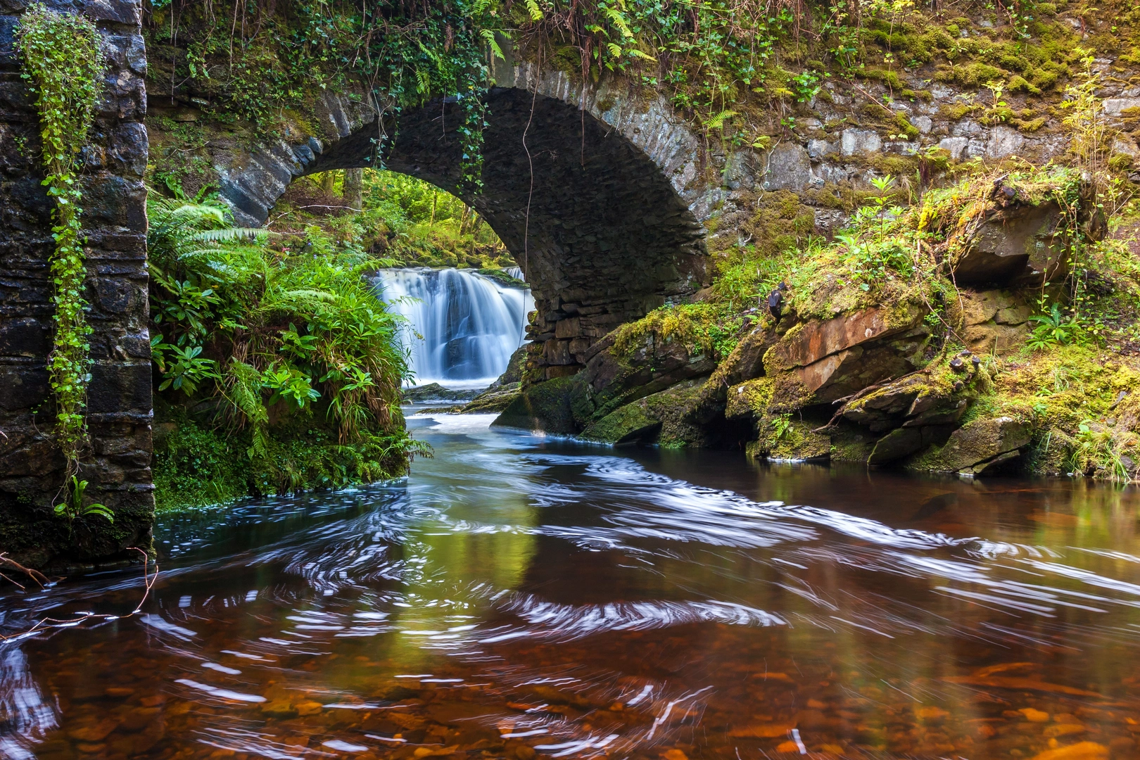 An image depicting the trail Torc Waterfall Loop and its surrounding area.