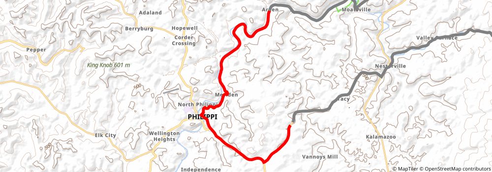 American Discovery Trail South Route stage 36 Map