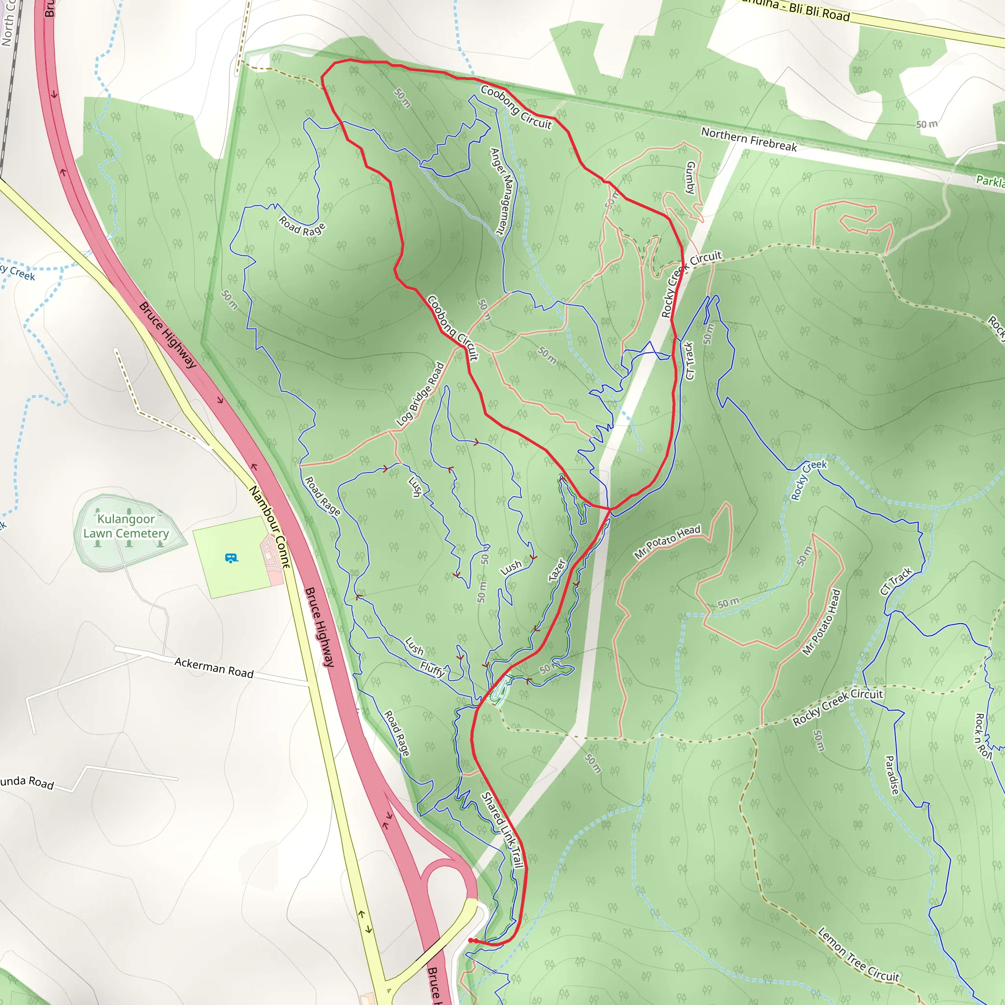 Coobong Circuit Track mobile static map