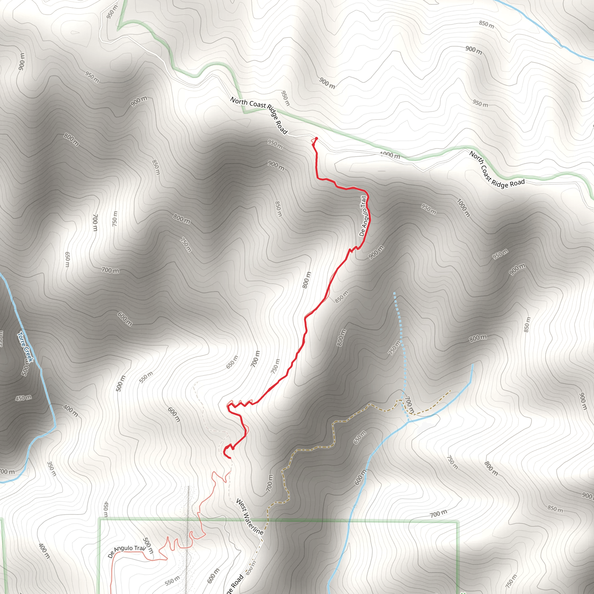 De Angulo Trail mobile static map