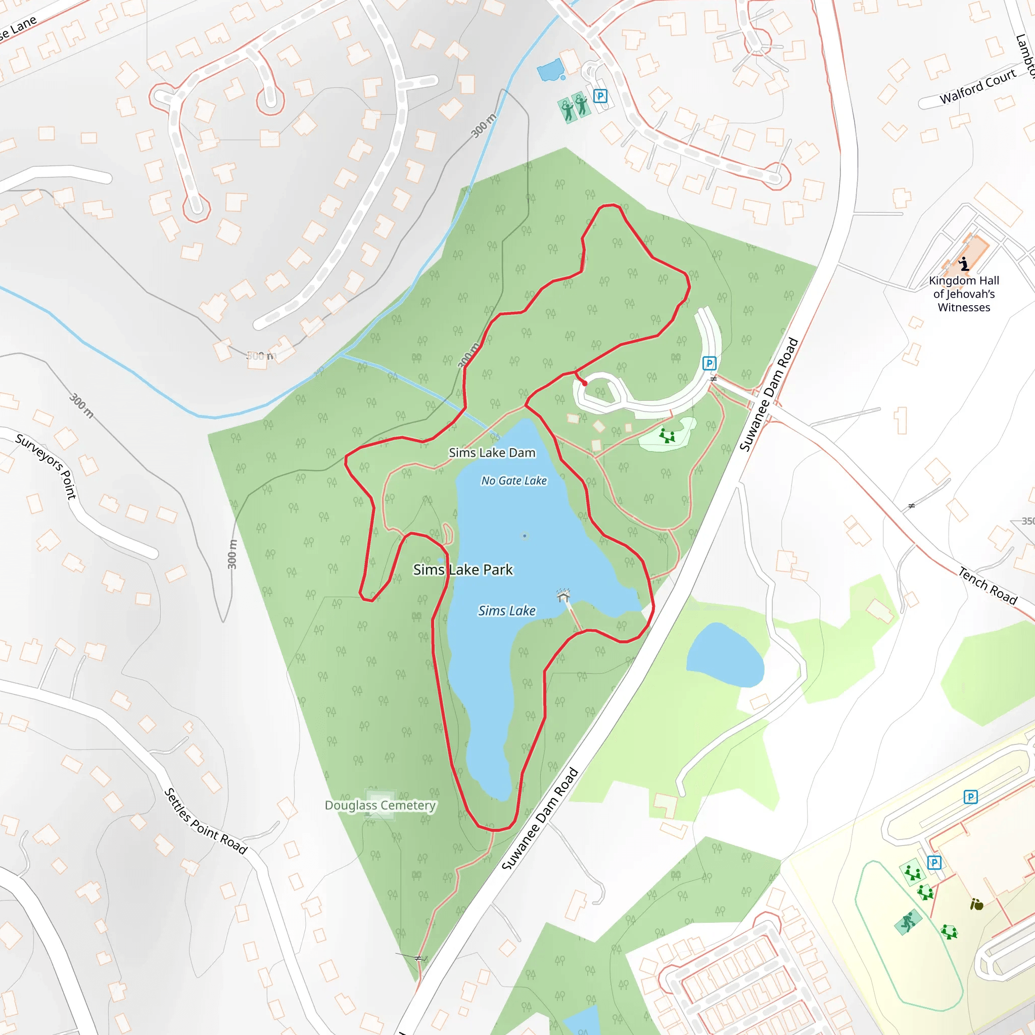 Sims Lake Loop mobile static map