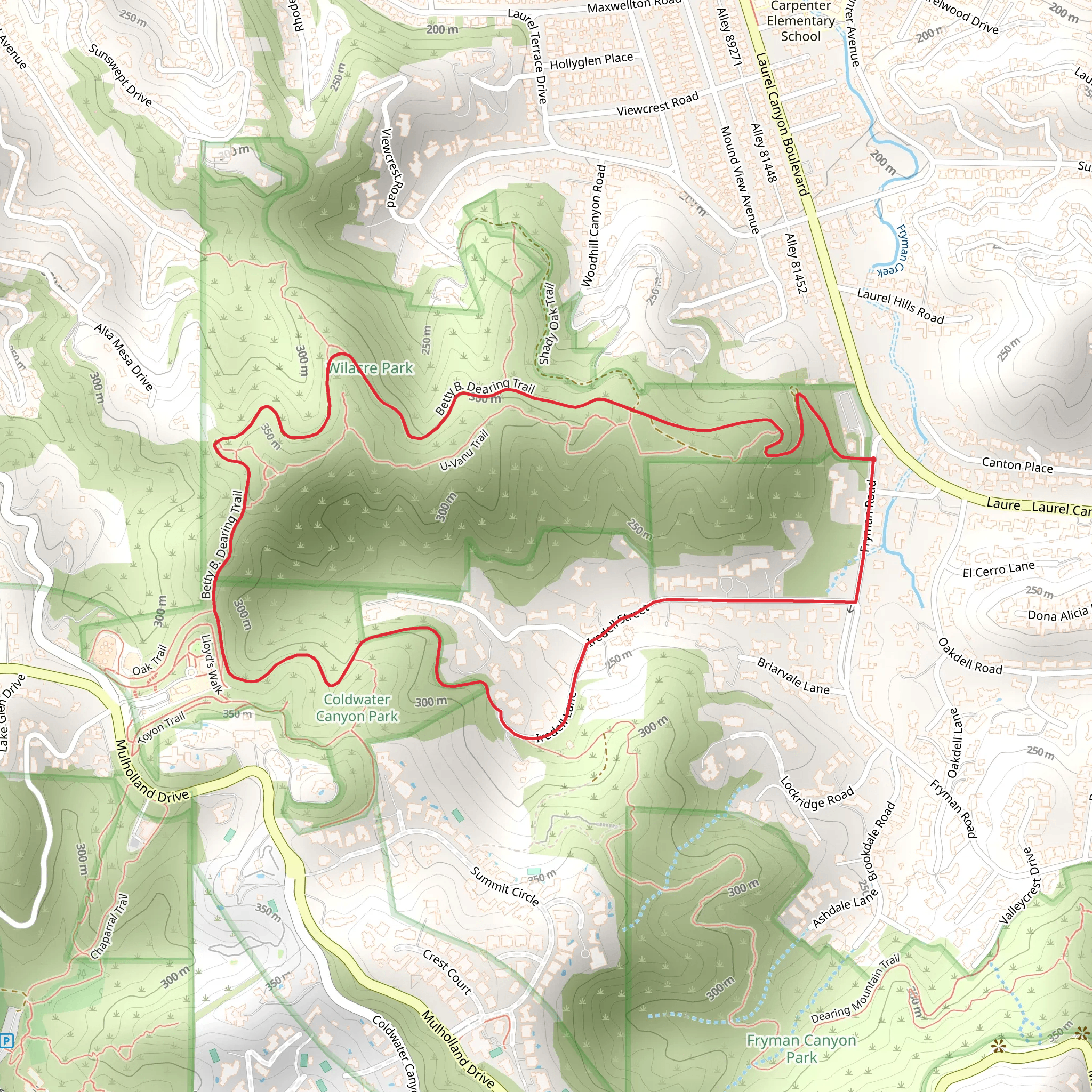 Betty B Dearing Loop Trail mobile static map