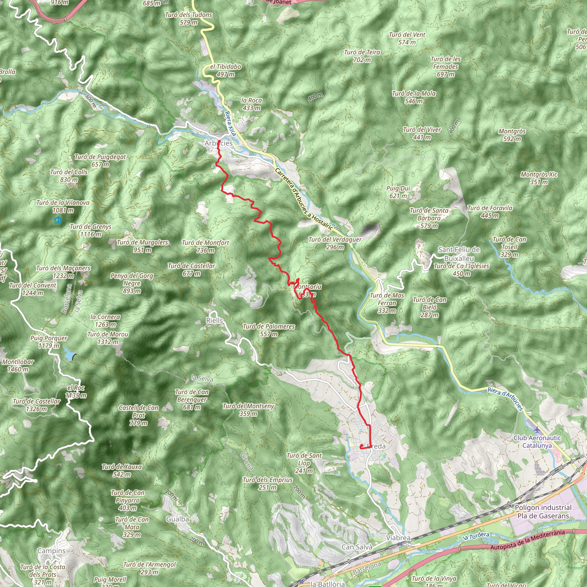 Montsoriu Castle PR C 201 mobile static map
