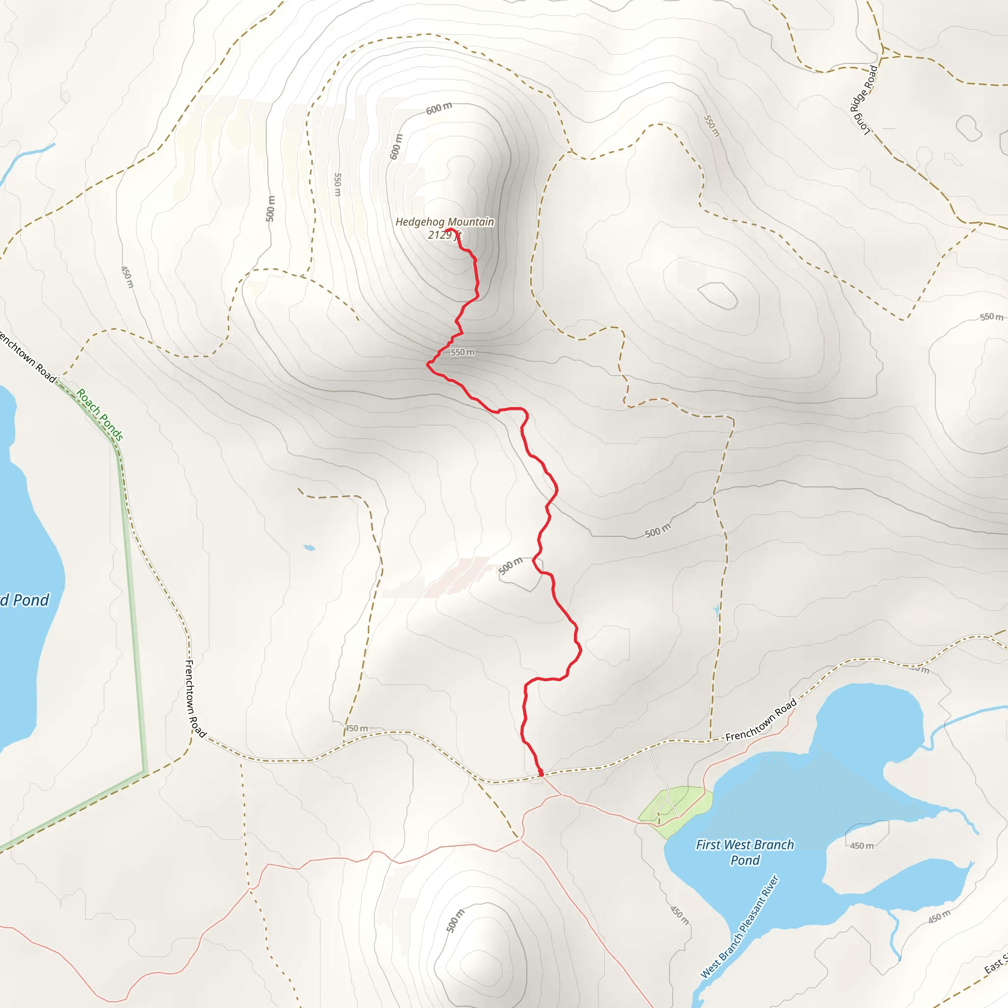 Hedgehog Mountain Trail mobile static map
