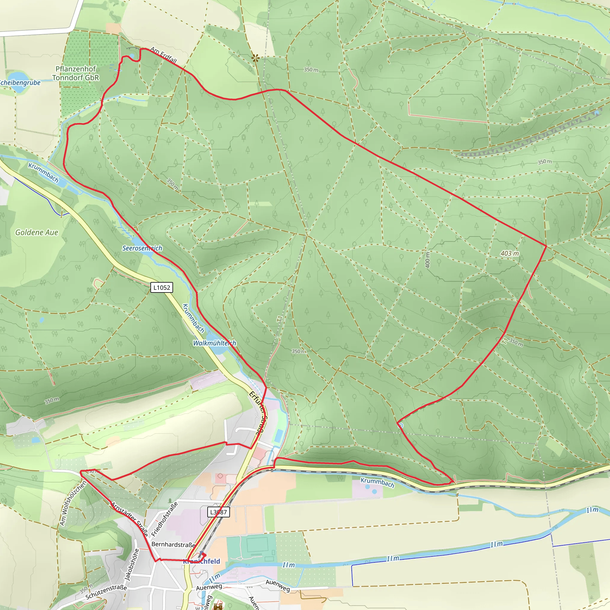 Kranich Rundwanderweg 4 mobile static map
