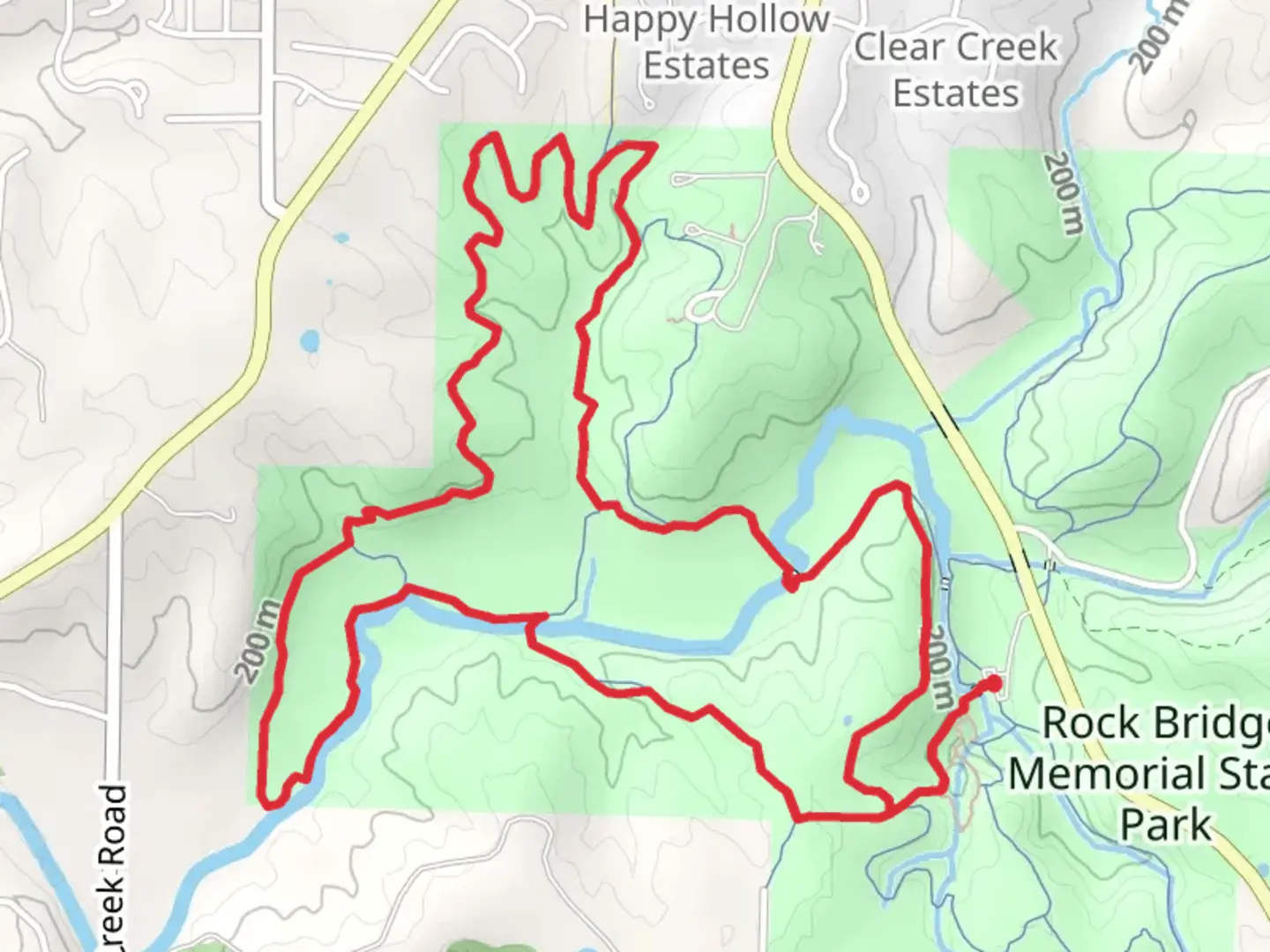 An image depicting the trail Spring Brook and Deer Run Loop Trail and its surrounding area.