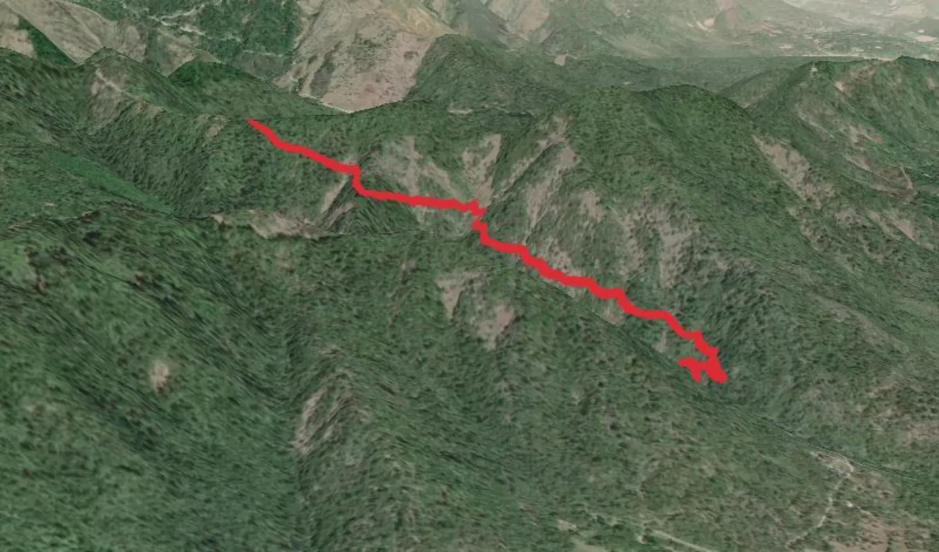 An image depicting the trail Shan Creek Trail and its surrounding area.