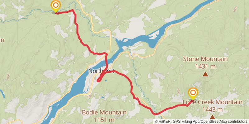 Pacific Northwest Trail stage 84 Map