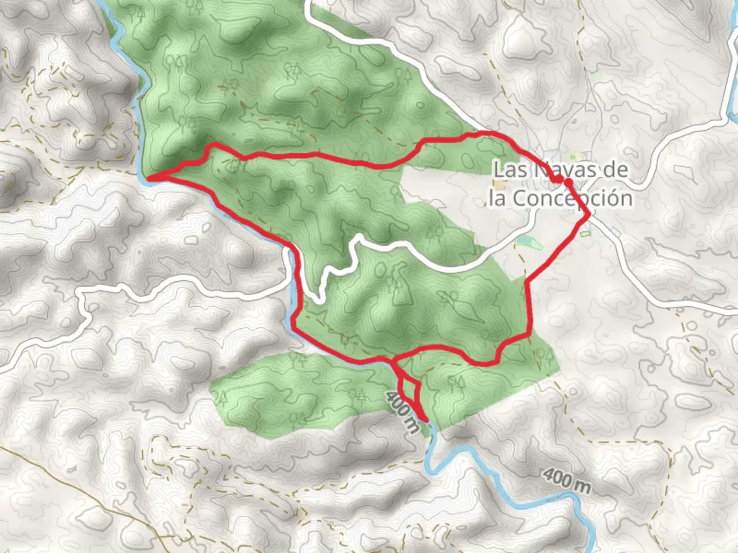 An image depicting the trail The Mills of Ciudadja PR A 412 and its surrounding area.