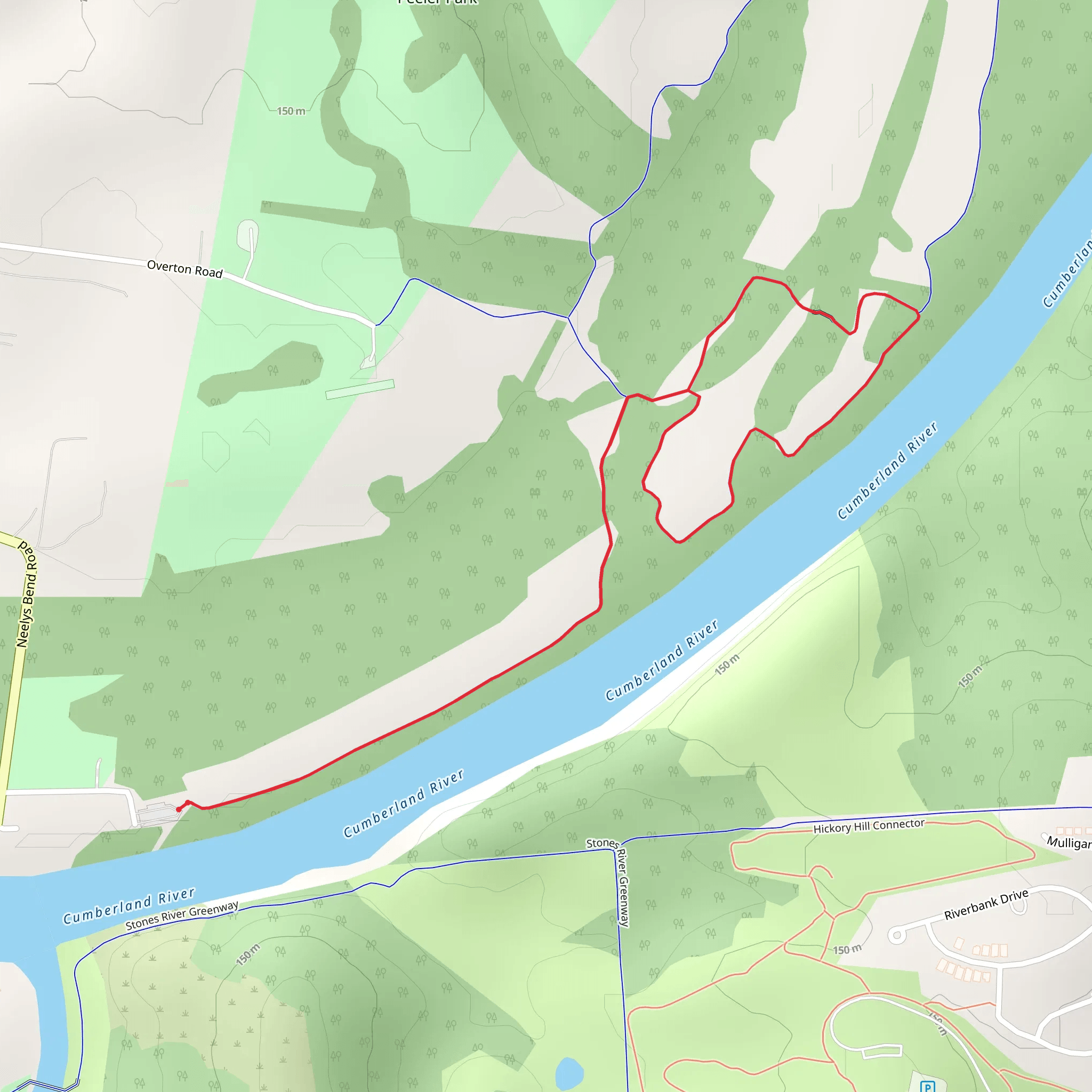 Cumberland River Loop mobile static map