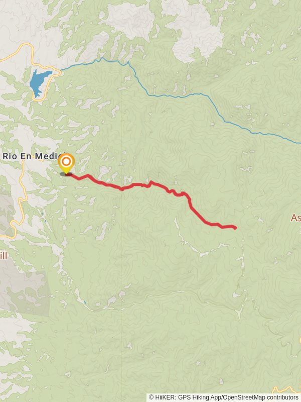 Rio en Medio Creek via Rio en Medio Trail