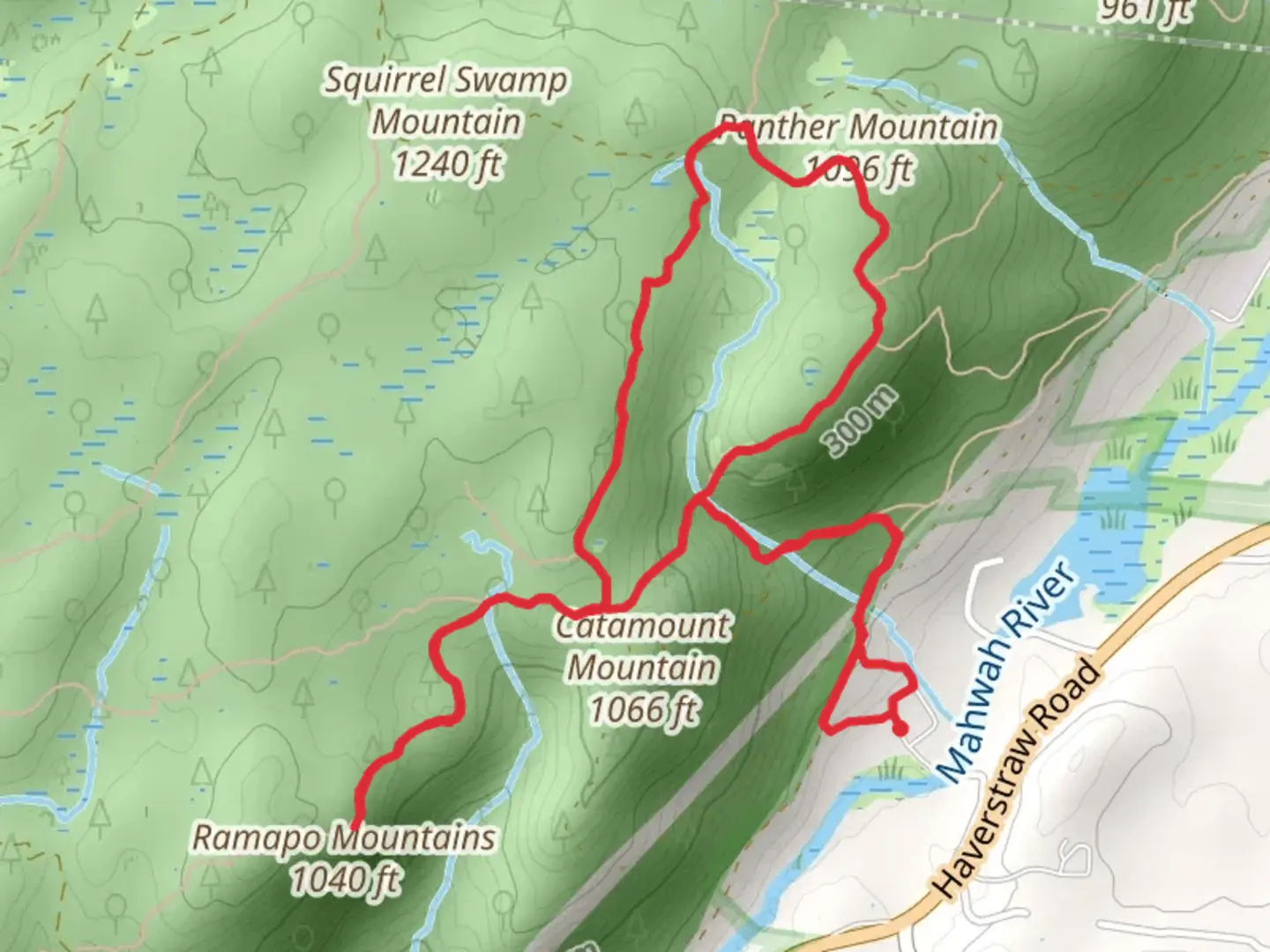 An image depicting the trail Ramapo Mountains and Panther Mountain Loop via Suffern Bear Mountain Trail and its surrounding area.