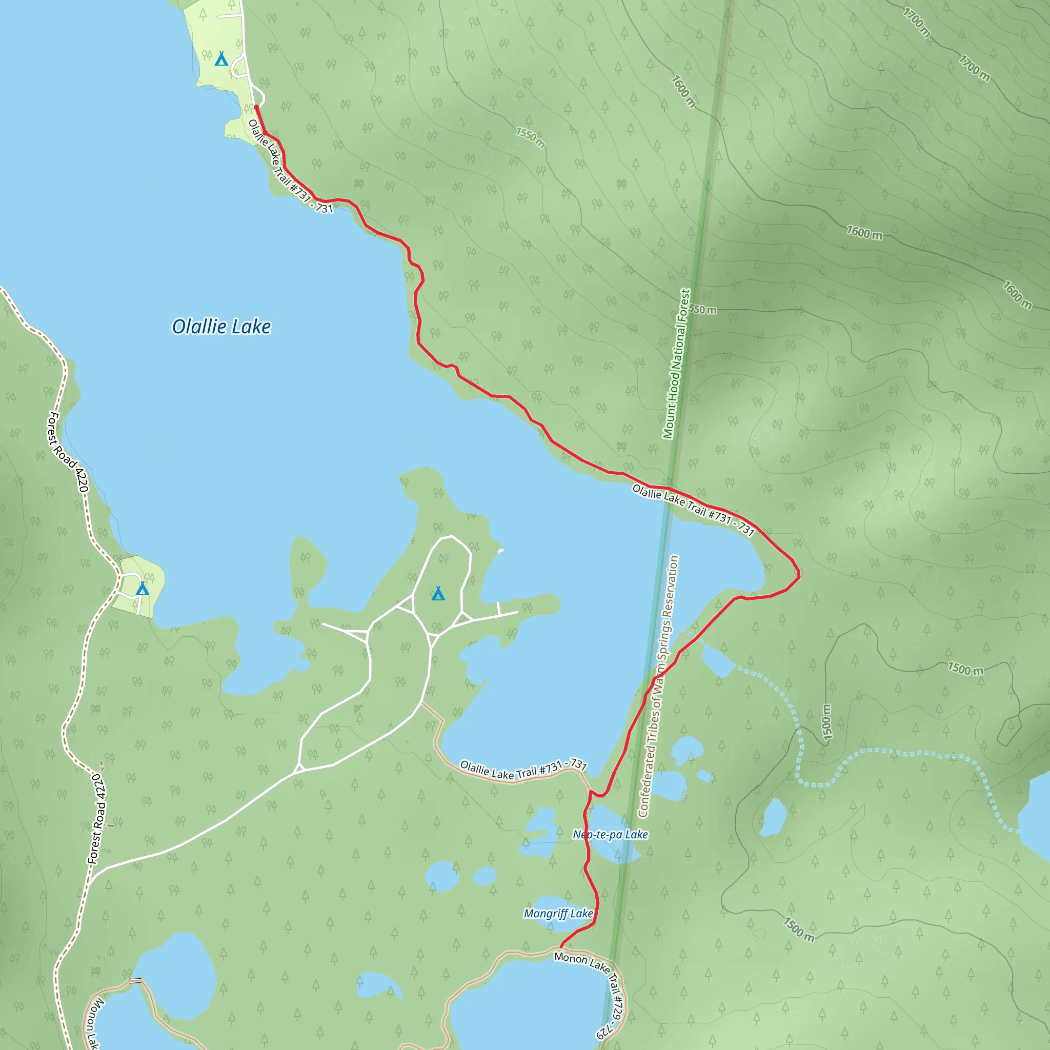 Monon and Lallie Lake Trail mobile static map