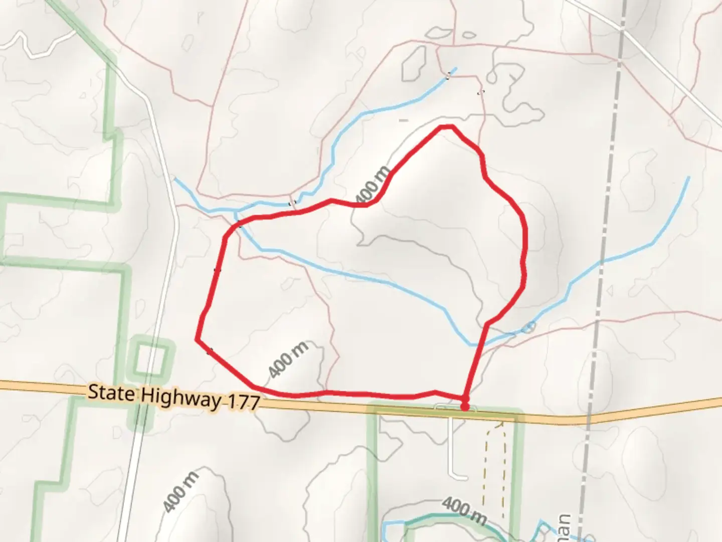 An image depicting the trail Snowbird and Home Run Loop and its surrounding area.
