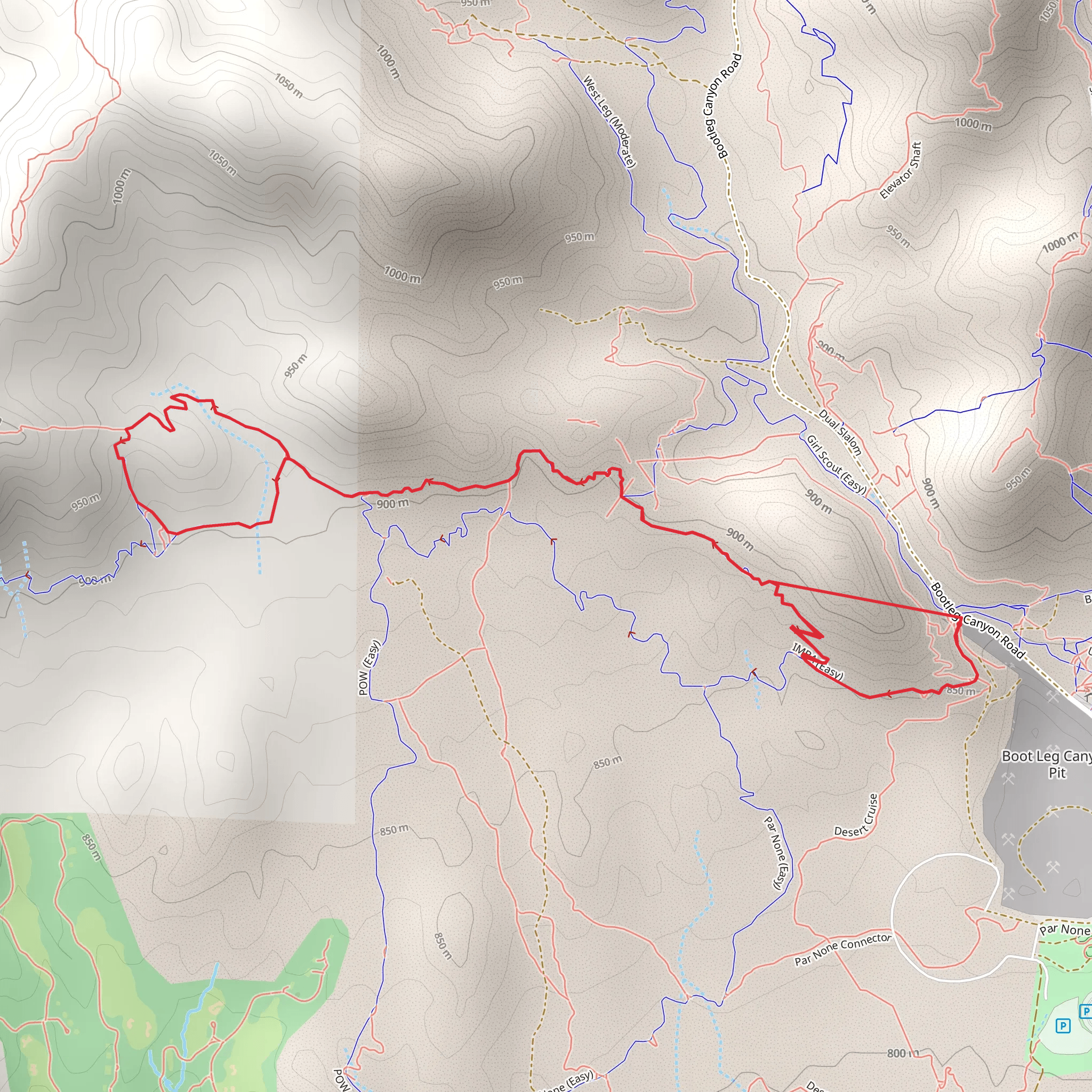 Coyote Canyon Loop mobile static map