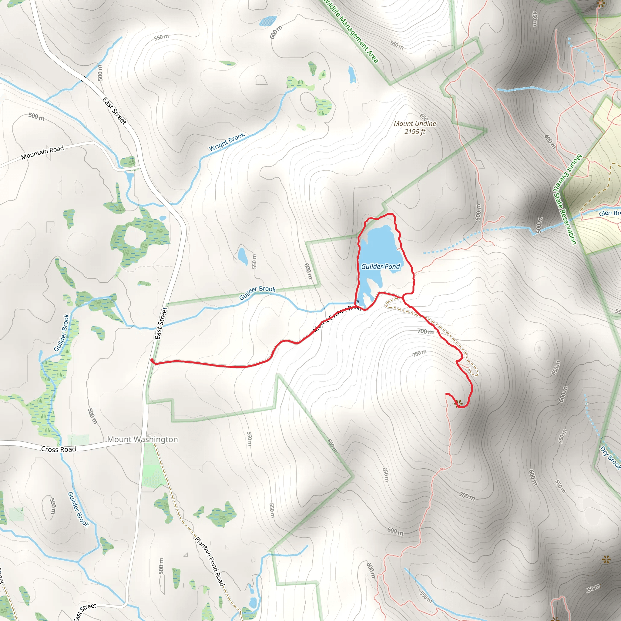 Mount Everett and Guilder Pond mobile static map