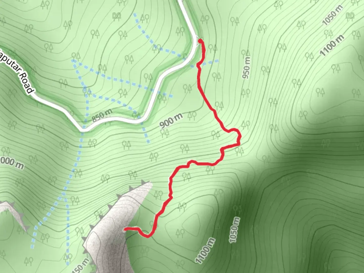 An image depicting the trail Yulludunida Track and its surrounding area.
