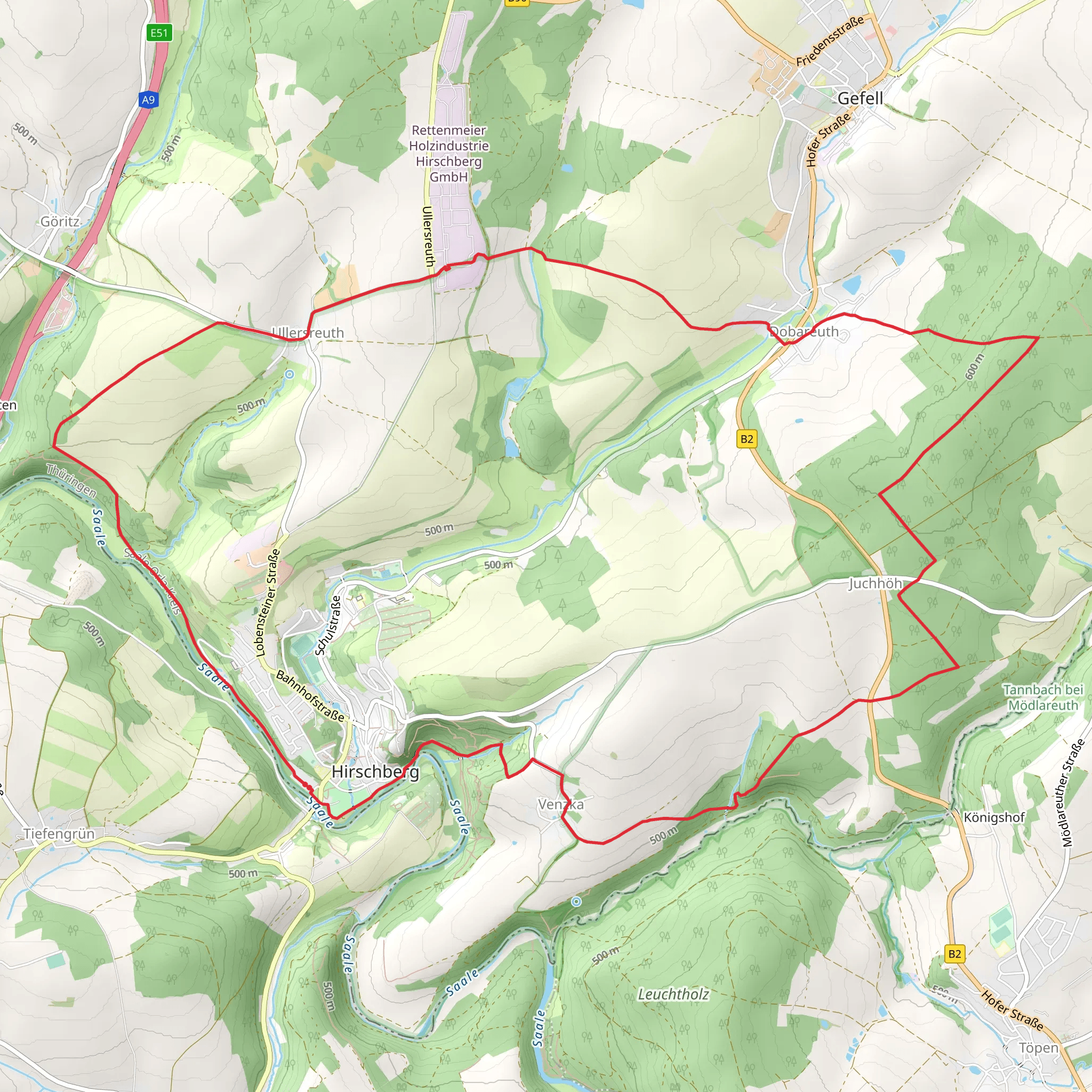 Hirschberg North Loop mobile static map