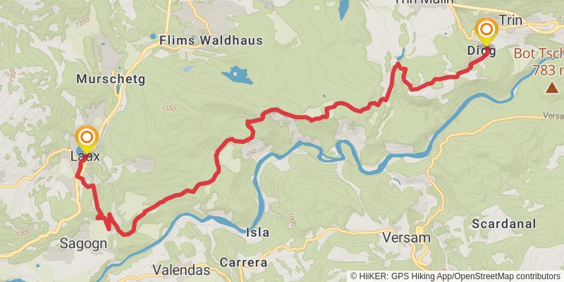 Camino Müstair-Geneva via Martigny stage 10 Map