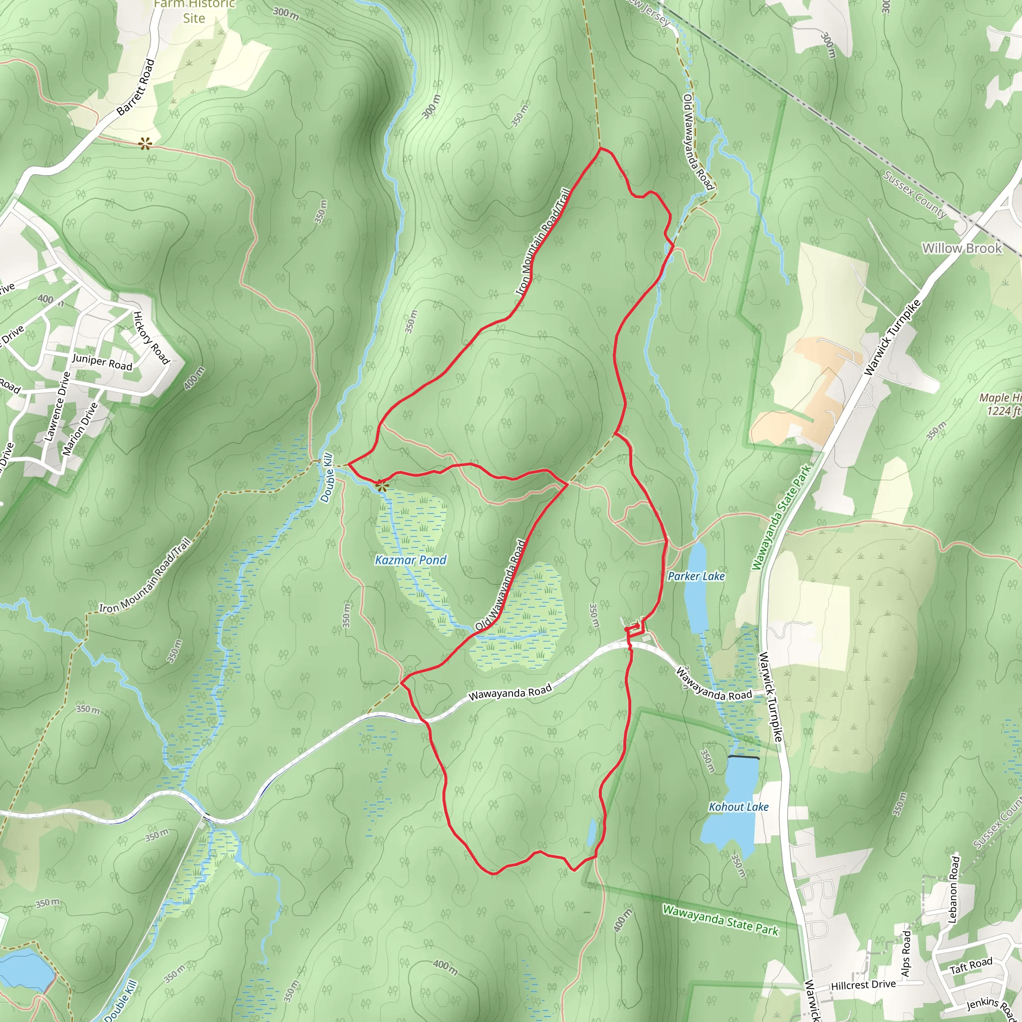 William Hoeferlin Trail, NJ State Long Trail and Black Eagle Trail Loop mobile static map