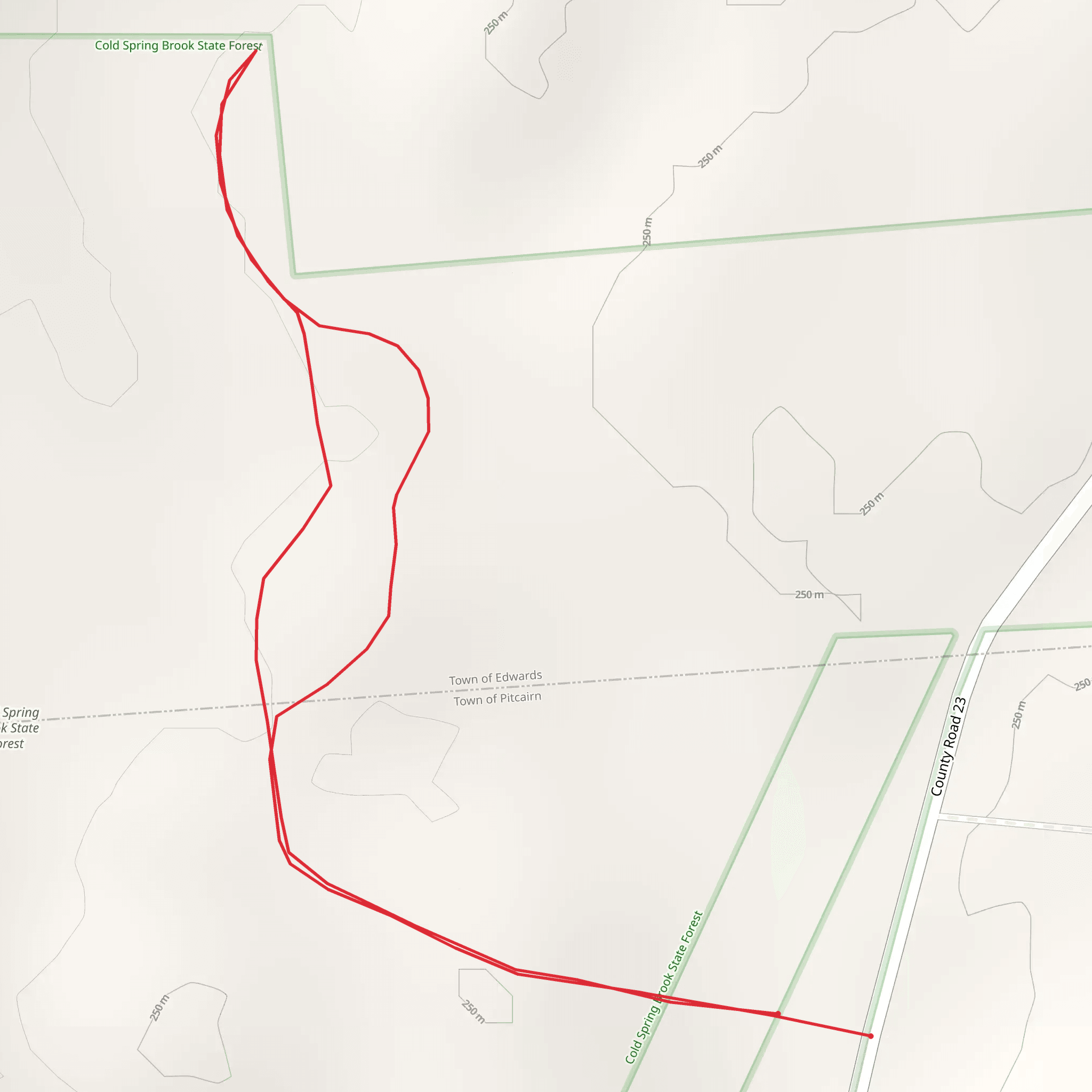 Big Pine Trail - County Road 23 mobile static map