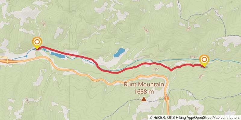 Ultra Pedestrian North Loop stage 15 Map