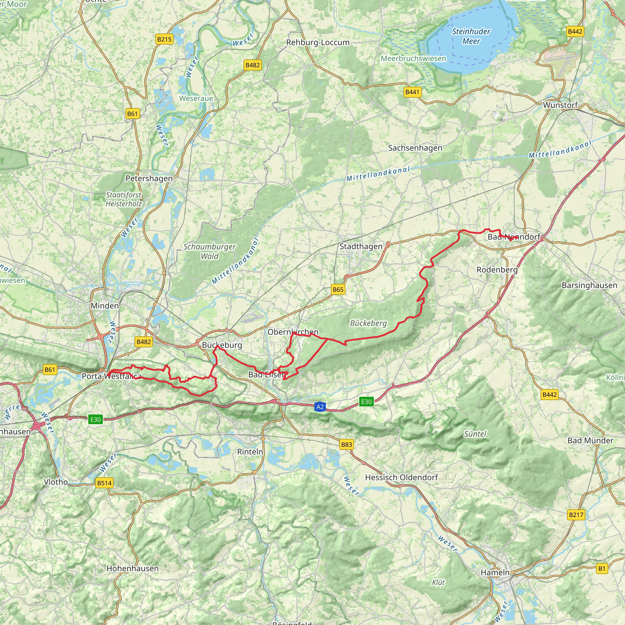 Bückeberg Weg mobile static map