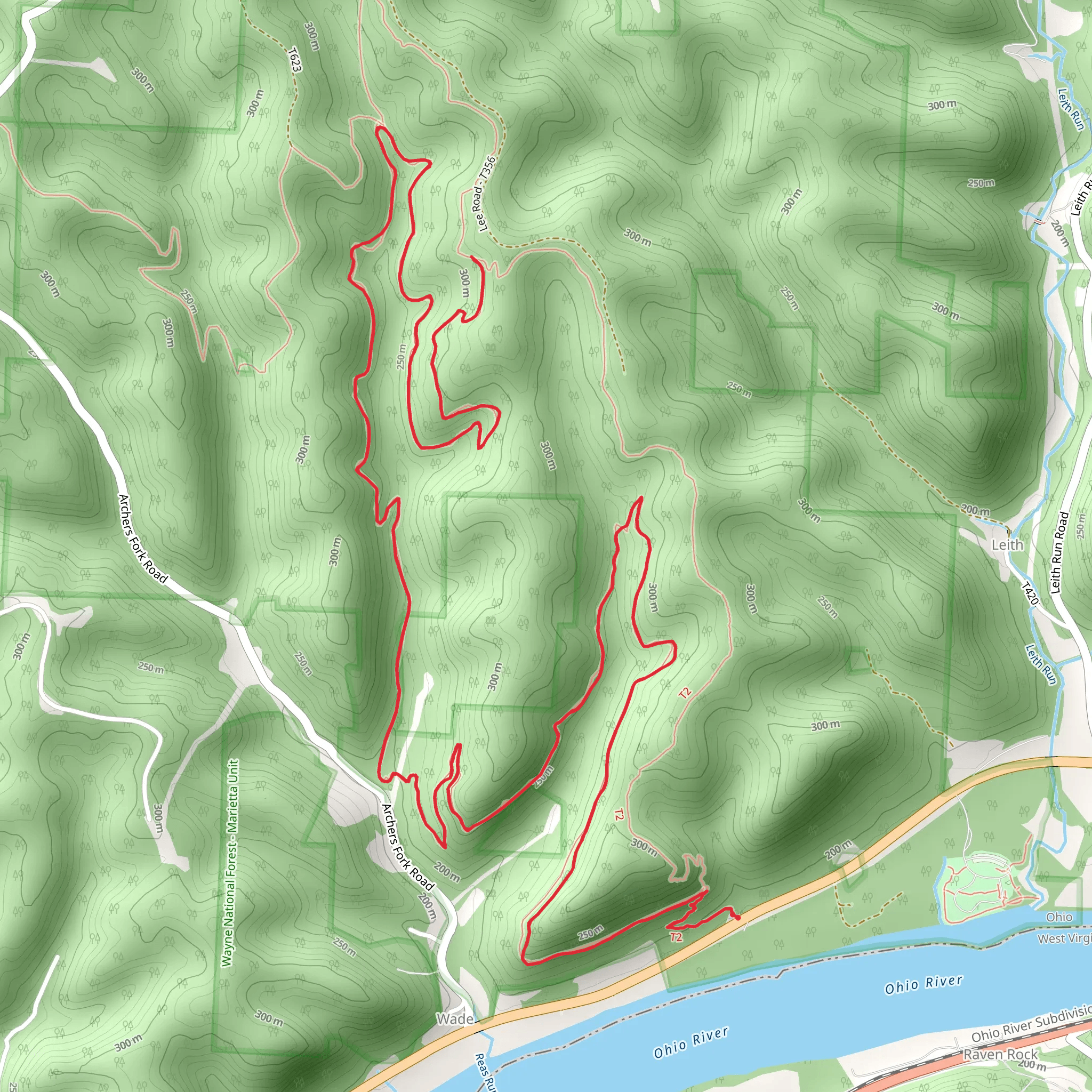 Scenic River Green Wood Loop Trail mobile static map