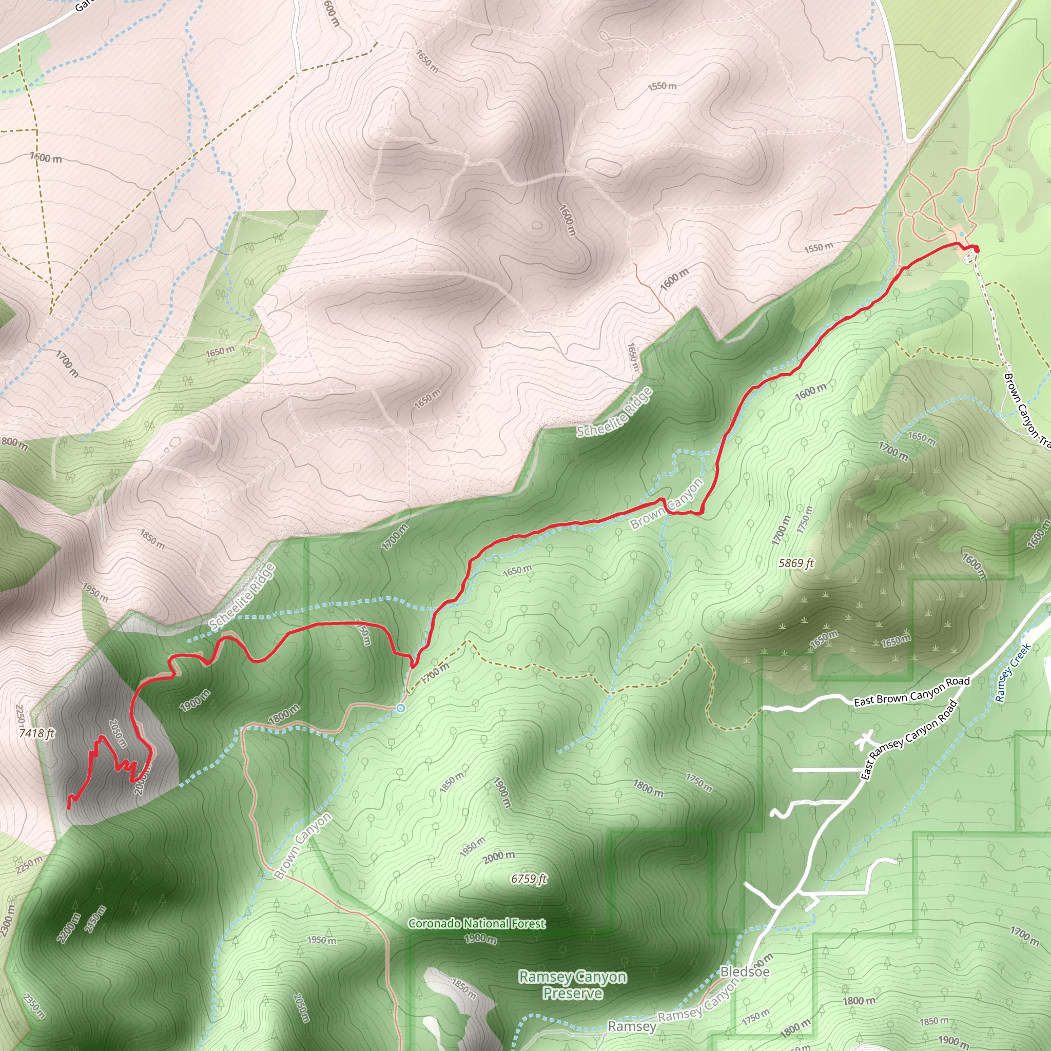 Pomona Mine Trail mobile static map