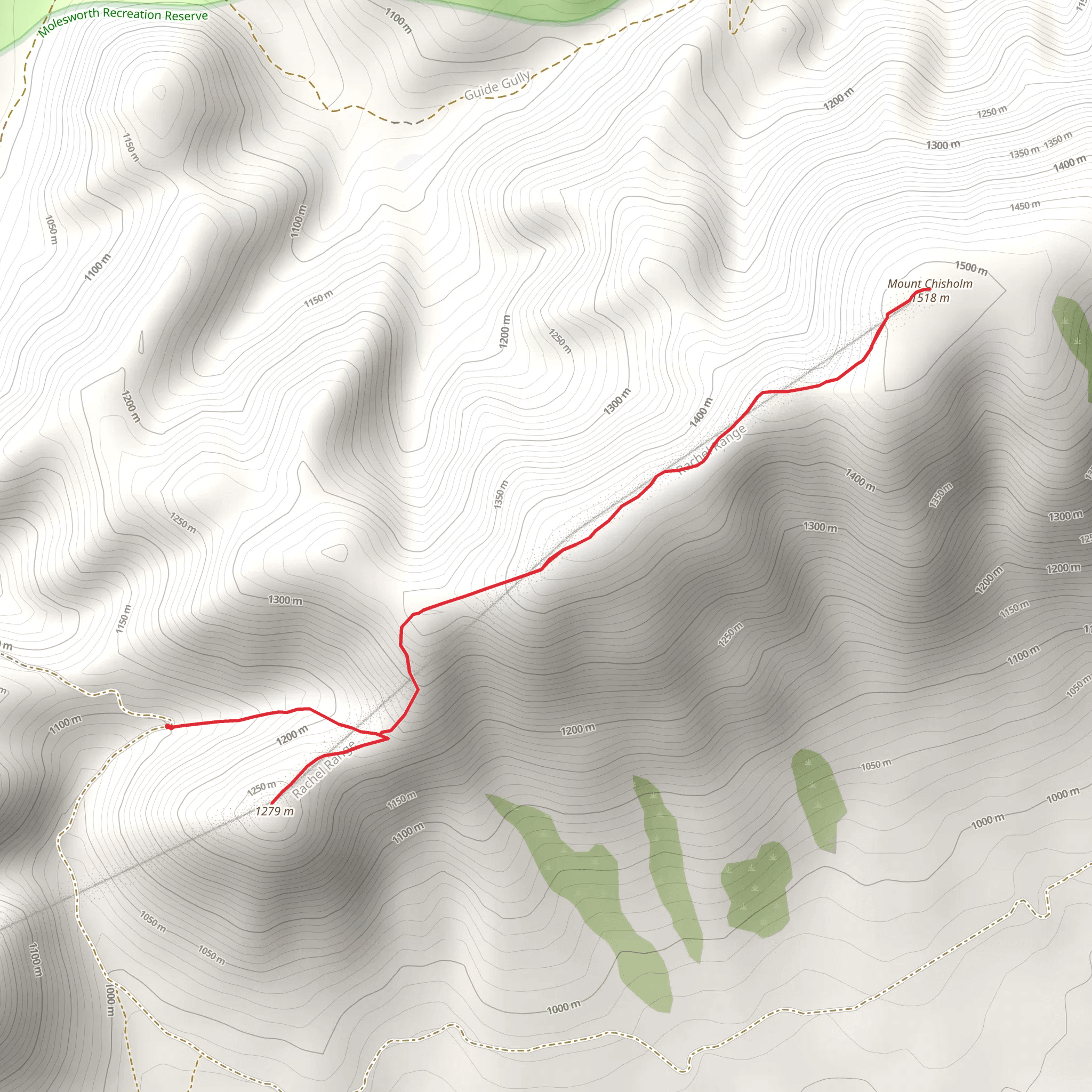 Trig Lookout Track - Mt Chisolm Track mobile static map