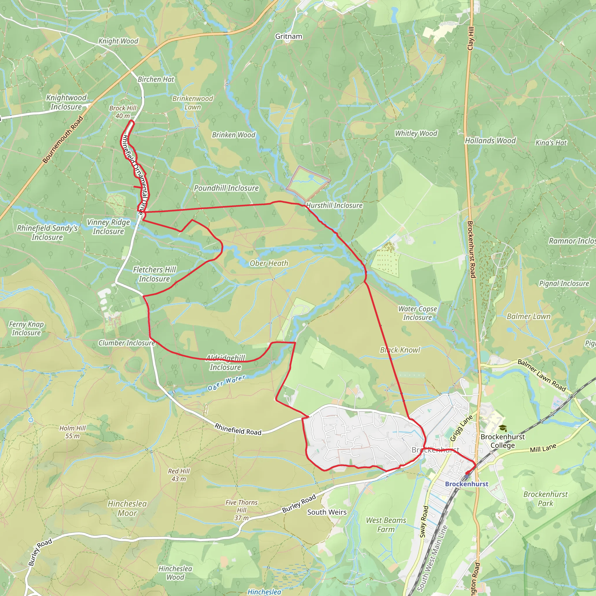 Giant Sequoia and Aleridgehill Inclosure via Tall Trees Trail mobile static map