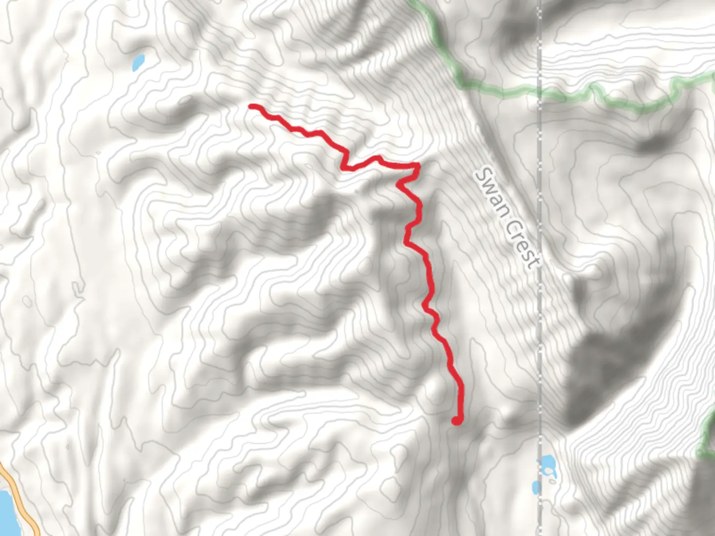 An image depicting the trail Swan Divide Trail and its surrounding area.