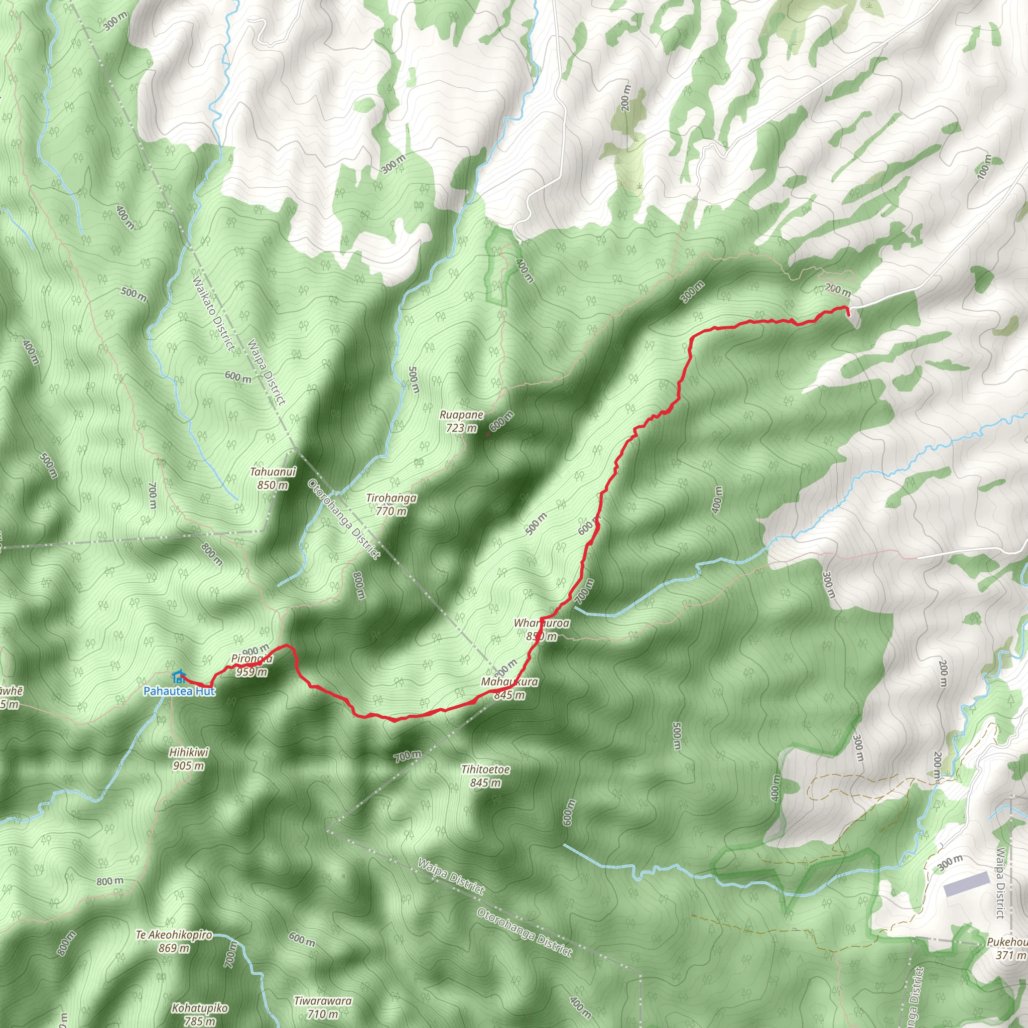 Pirongia Summit - Mahaukura Track mobile static map