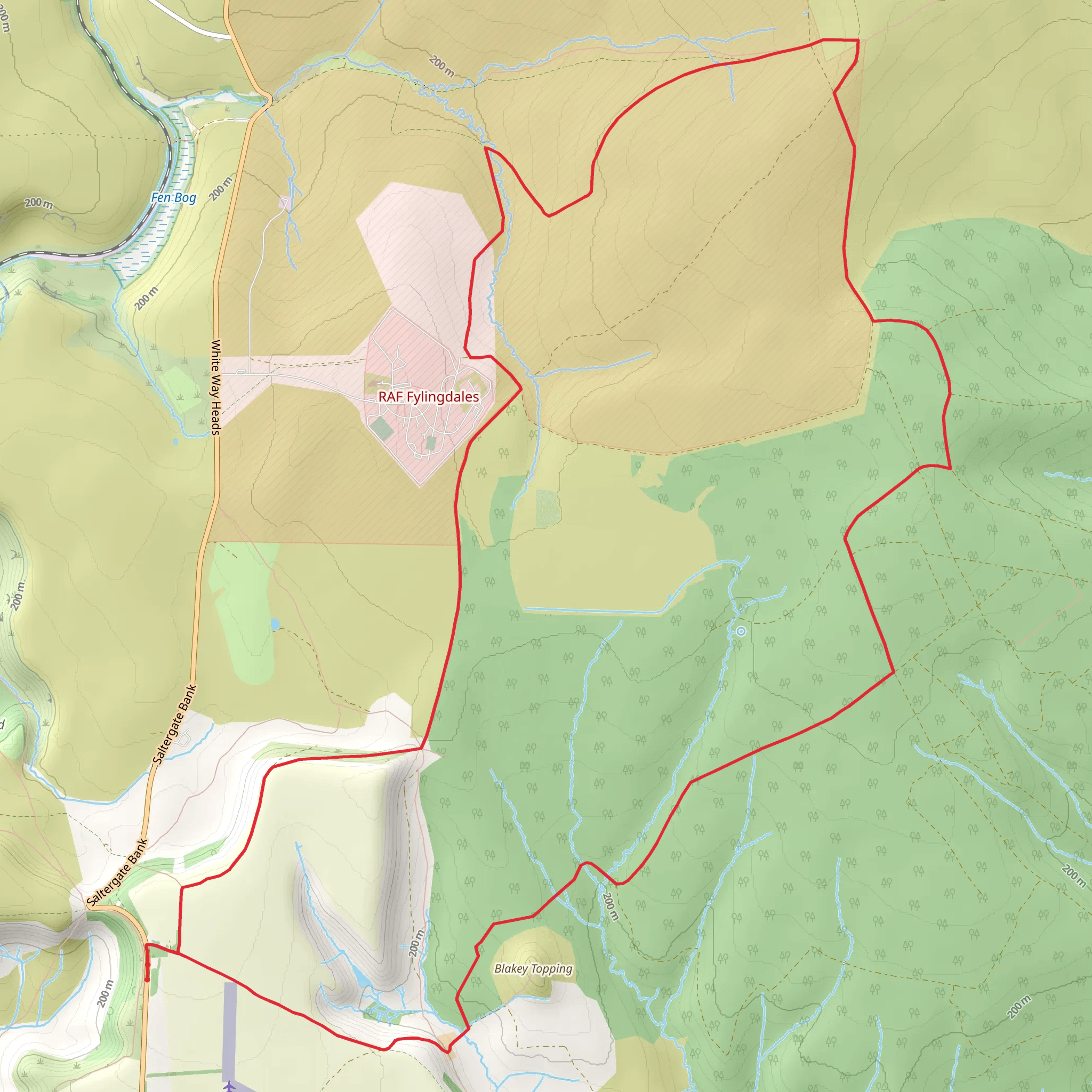 Saltergate - Fylingdales and Allerston High Moor mobile static map