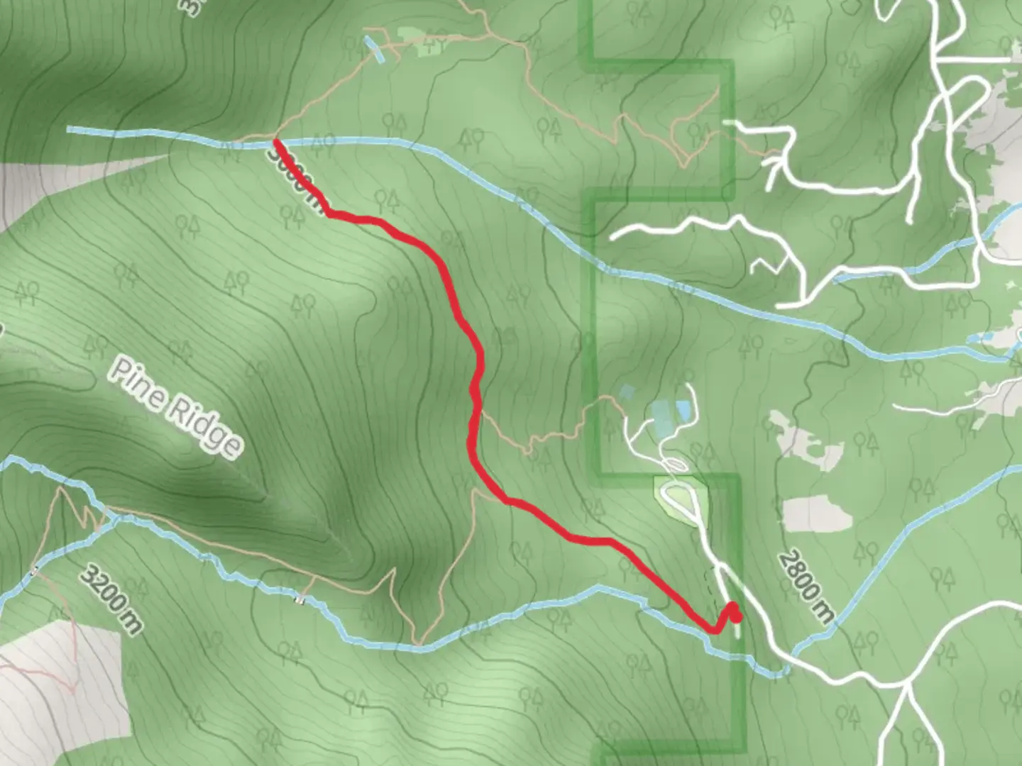 An image depicting the trail Inn Brook via Eugena Mine Trail and its surrounding area.