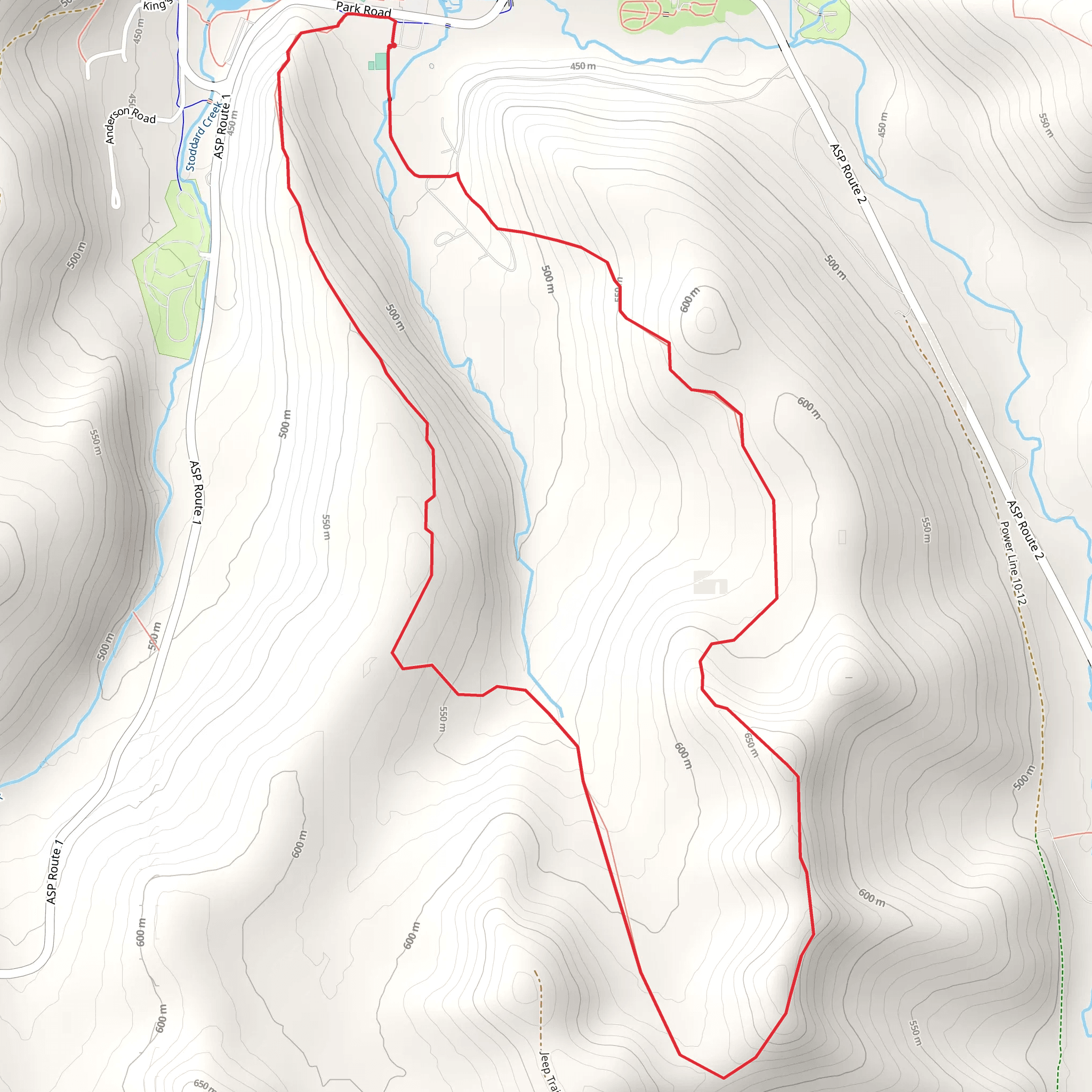 Beehunter Trail Loop mobile static map