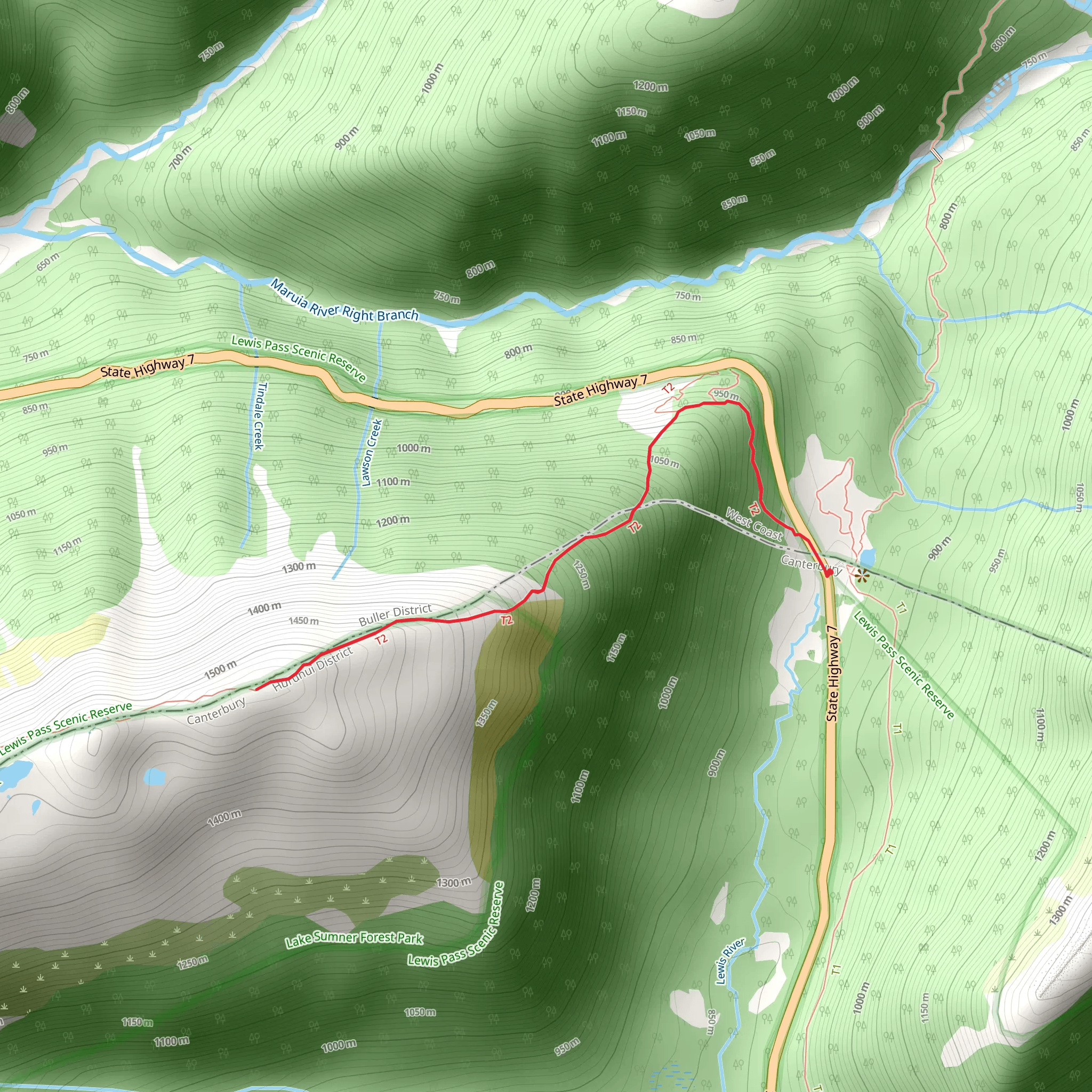 Lewis Tops Track mobile static map
