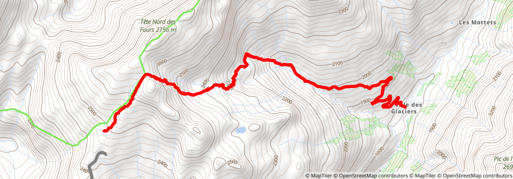 Tour du Mont Blanc alt 7 Map